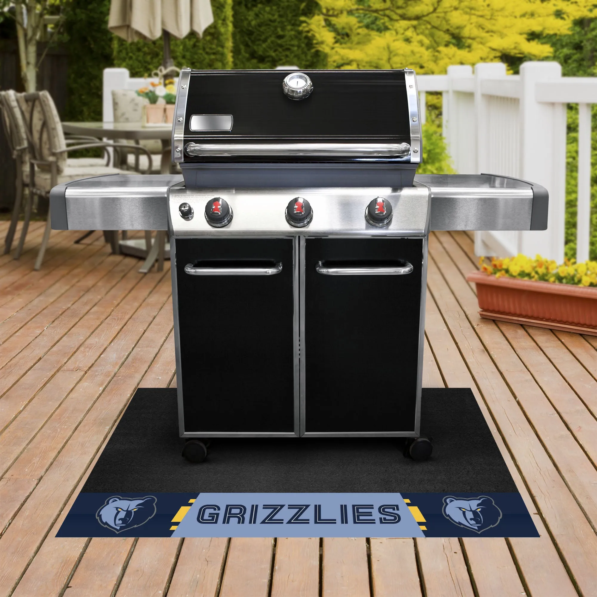 Memphis Grizzlies Vinyl Grill Mat - 26in. x 42in.