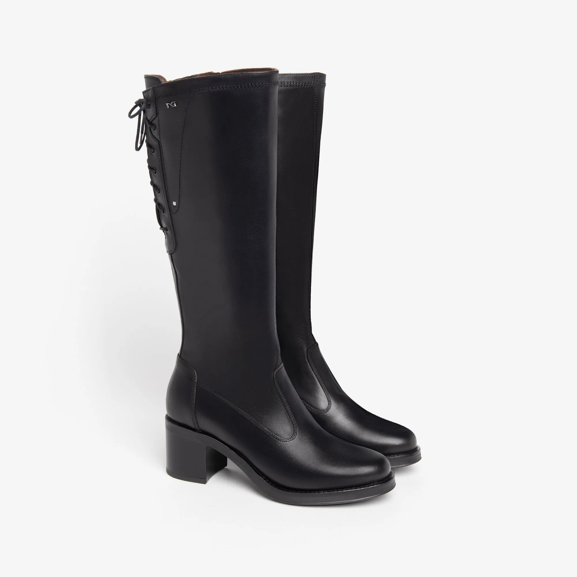 NEROGIARDINI WOMEN'S LEATHER KNEE HIGH BOOTS