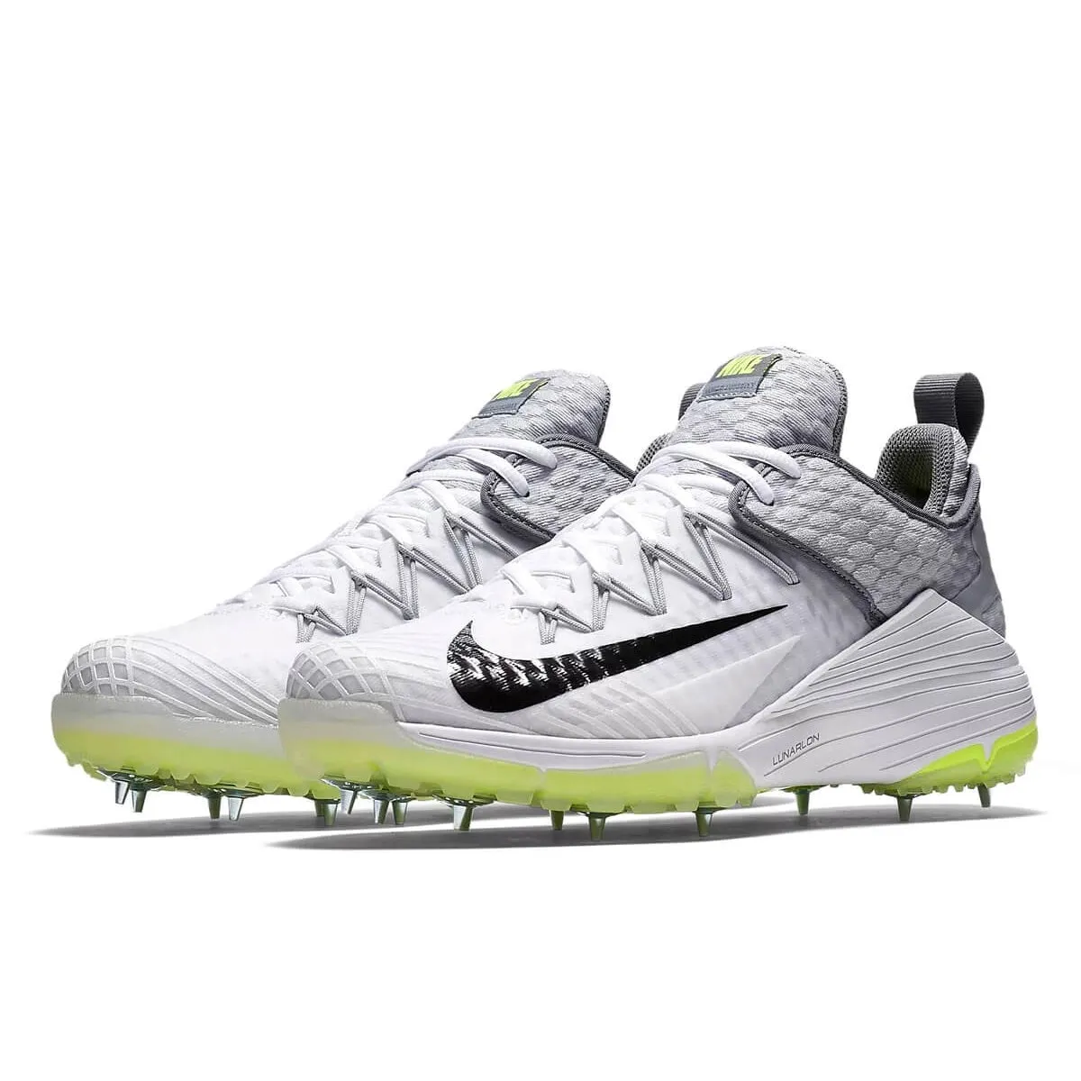 Nike Lunar Audacity Unisex White / Black-wolf Grey Cricket Shoe Spikes