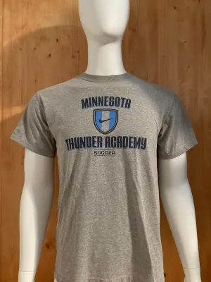 NIKE "MINNESOTA THUNDER ACADEMY SOCCER" LOOSE FIT Graphic Print Adult S Small SM Gray T-Shirt Tee Shirt