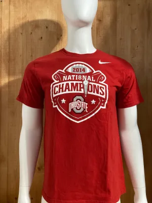 NIKE "OHIO STATE" 2014 NATIONAL CHAMPIONS REGULAR FIT Graphic Print Adult T-Shirt Tee Shirt M Medium MD Red Shirt