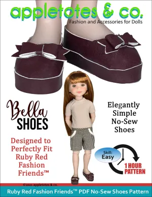 No-Sew Bella Shoes Ruby Red Fashion Friends™ Pattern