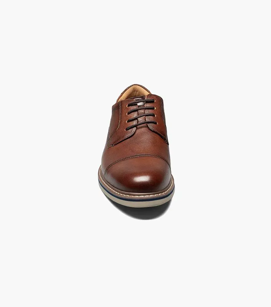 Norwalk Cap Toe Oxford in Cognac Tumbled by Florsheim