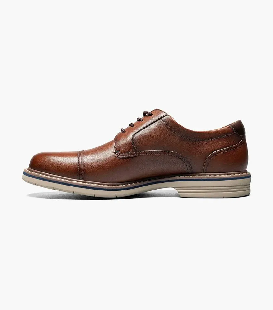 Norwalk Cap Toe Oxford in Cognac Tumbled by Florsheim