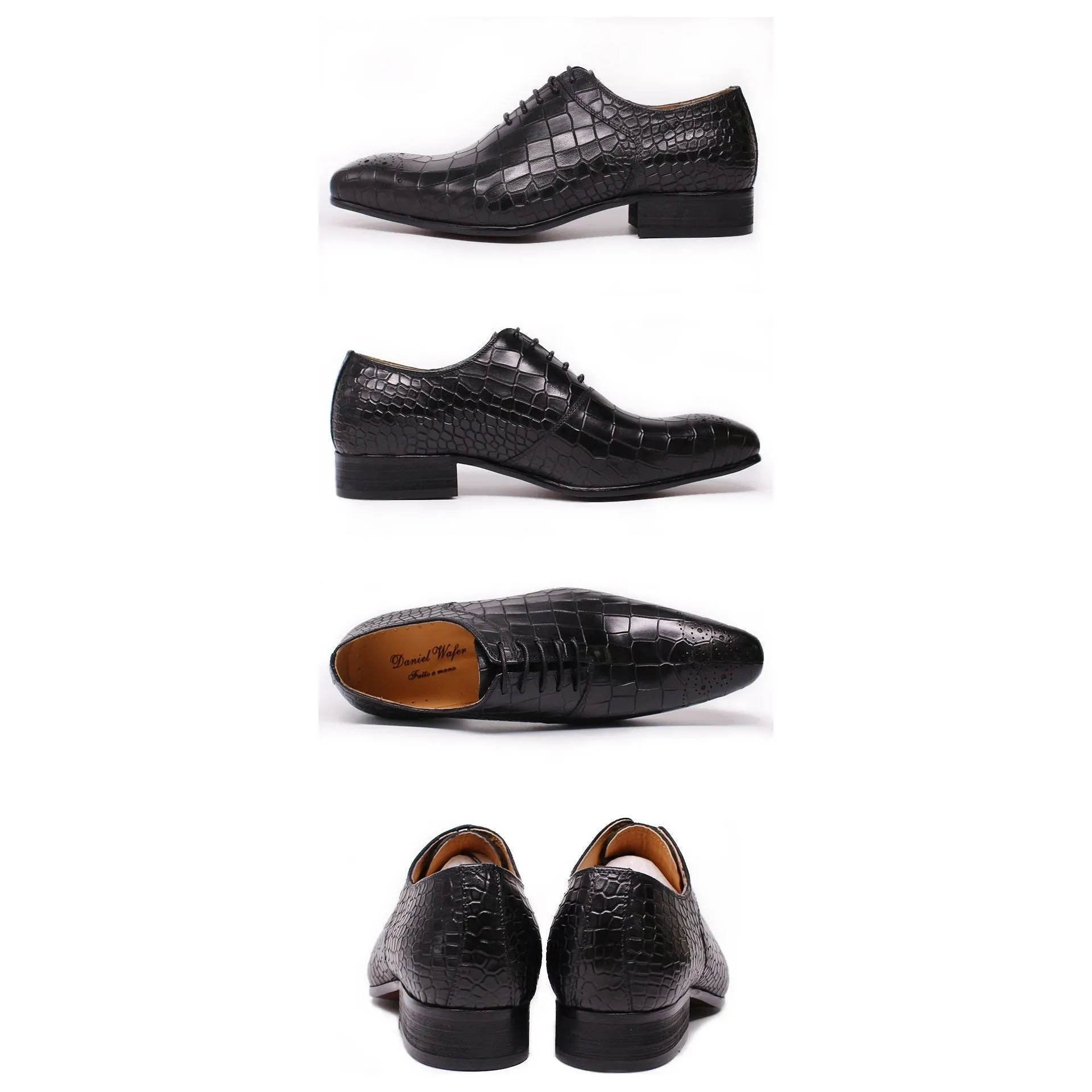 Opulent CrocPrint Oxford Dress Shoes