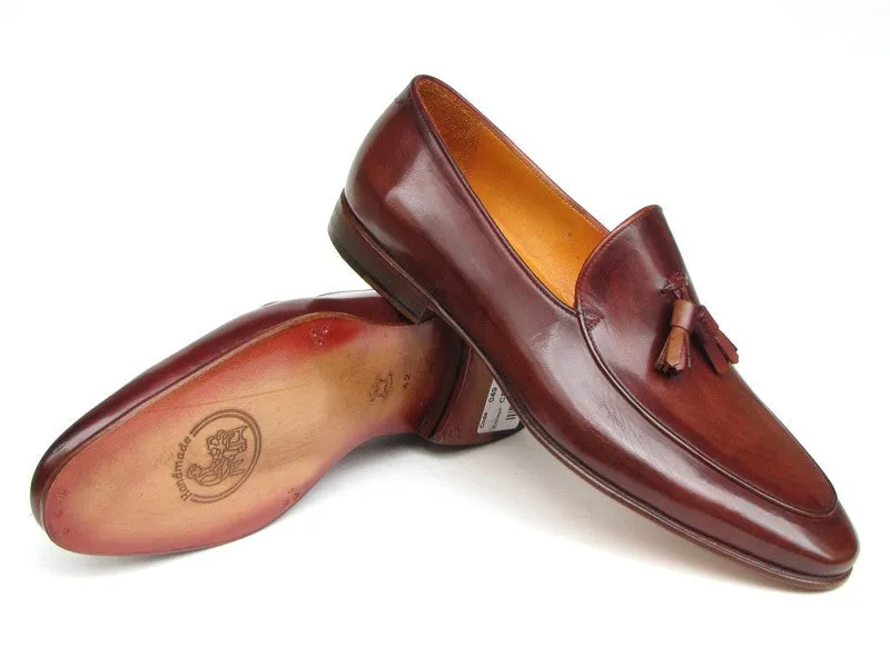 Paul Parkman Tassel Brown Hand Painted Leather Loafer