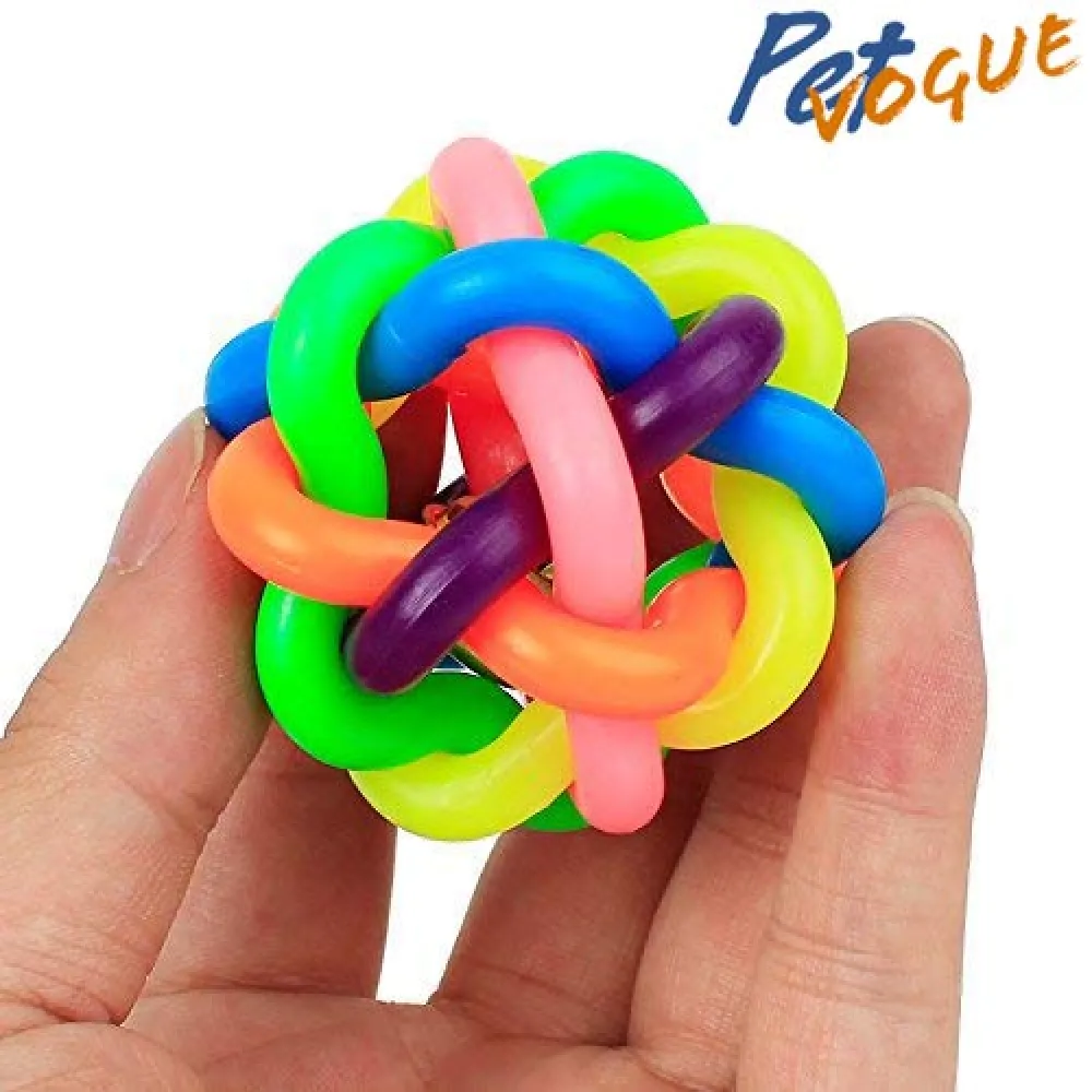 Pet Vogue Bone Shaped Rubber Chew Toy and Bouncy Rubber Ball Toys Combo for Dogs