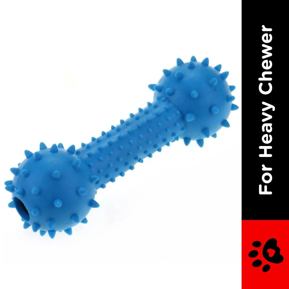 Pet Vogue Bone Shaped Rubber Chew Toy and Bouncy Rubber Ball Toys Combo for Dogs