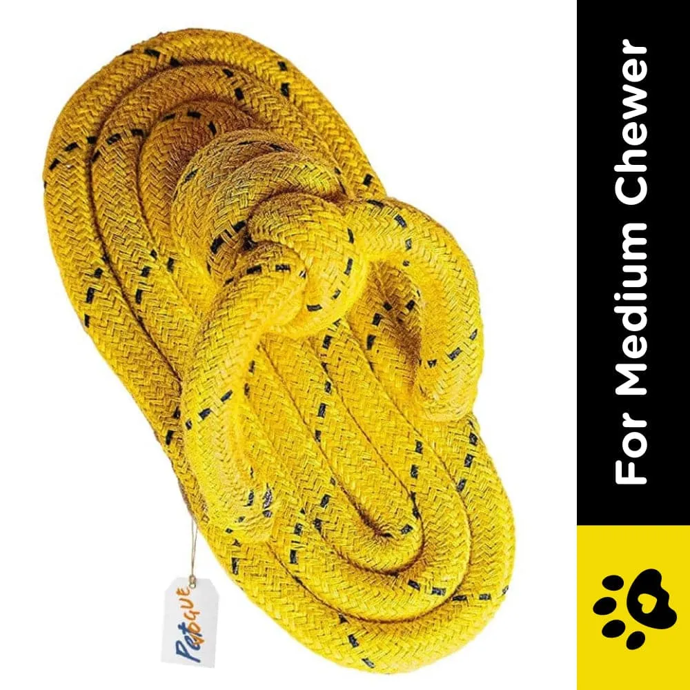 Pet Vogue Sandal Shaped Rope Toy for Dogs | For Medium Chewers (Yellow)