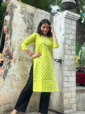 PRINTED MUL KURTA