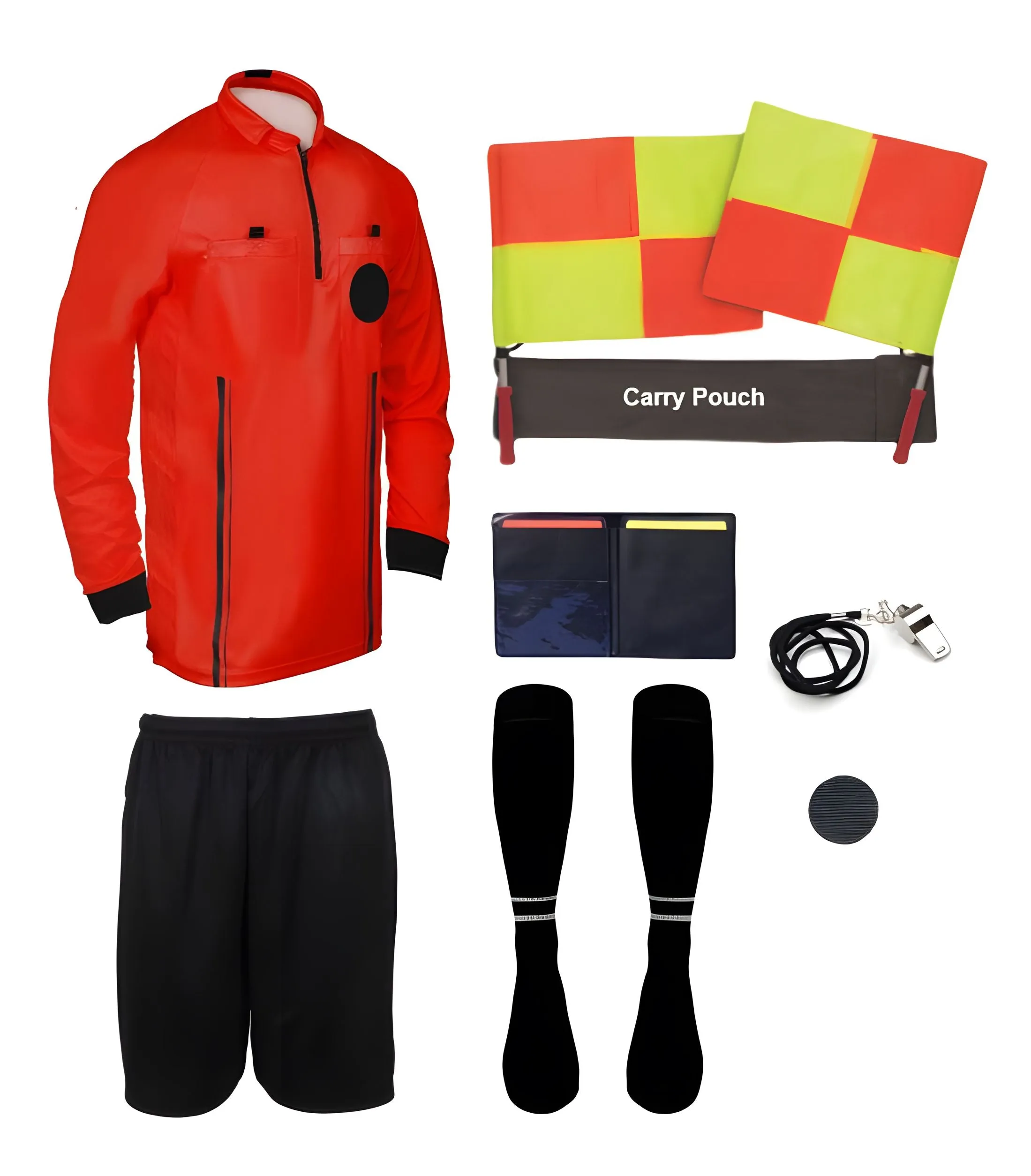 Pro Soccer Referee Uniform Full Sleeve – 9 Piece Essentials Ref Pack