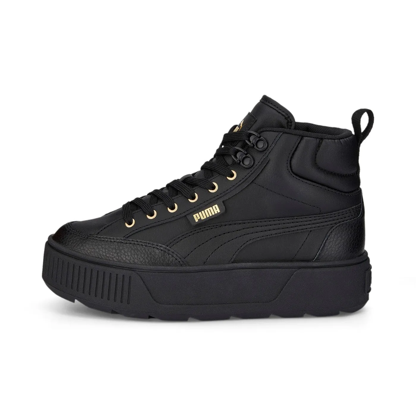 Puma scarpa sneakers da donna alta con zeppa Karmen Mid 385857 02 nero