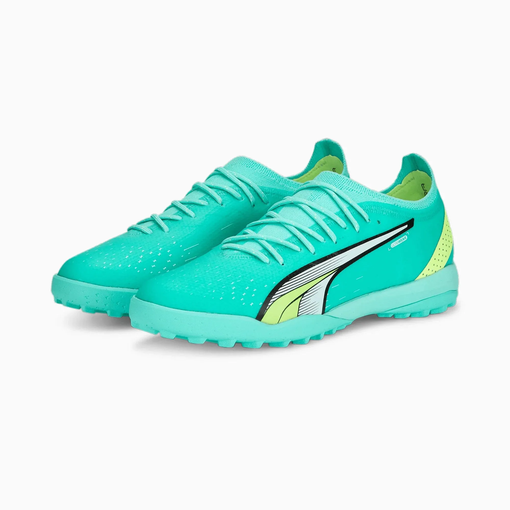 Puma Ultra Ultimate Cage TF Turf Soccer Shoes- Blue Glimmer Ultra Match Orange