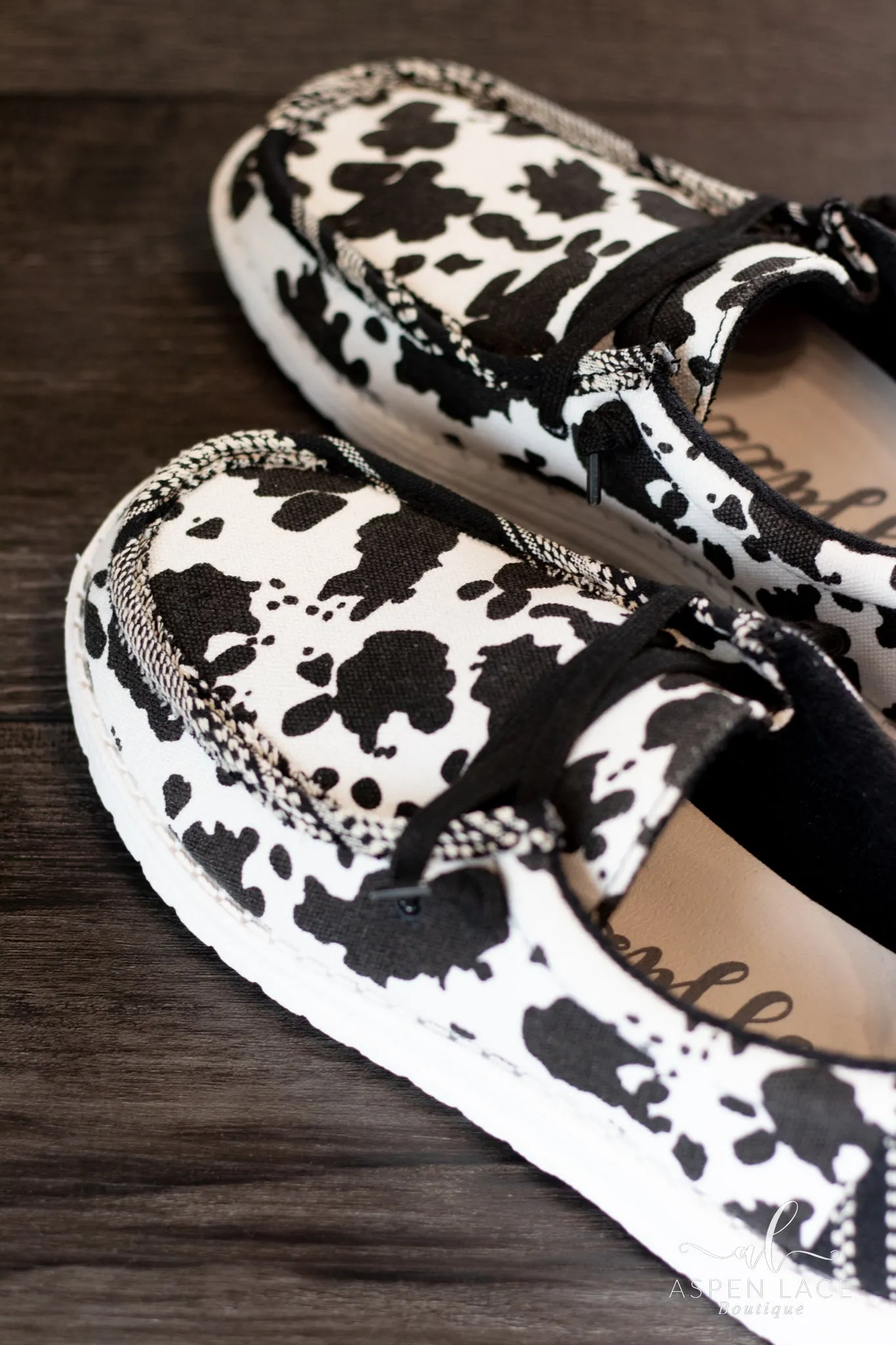 *PVM* Meadows Slip Ons (Black Cow)