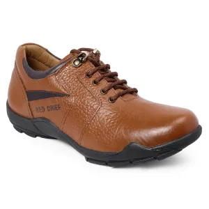 Red Chief Elephant Tan Leather Casual Oxford Shoes for Men