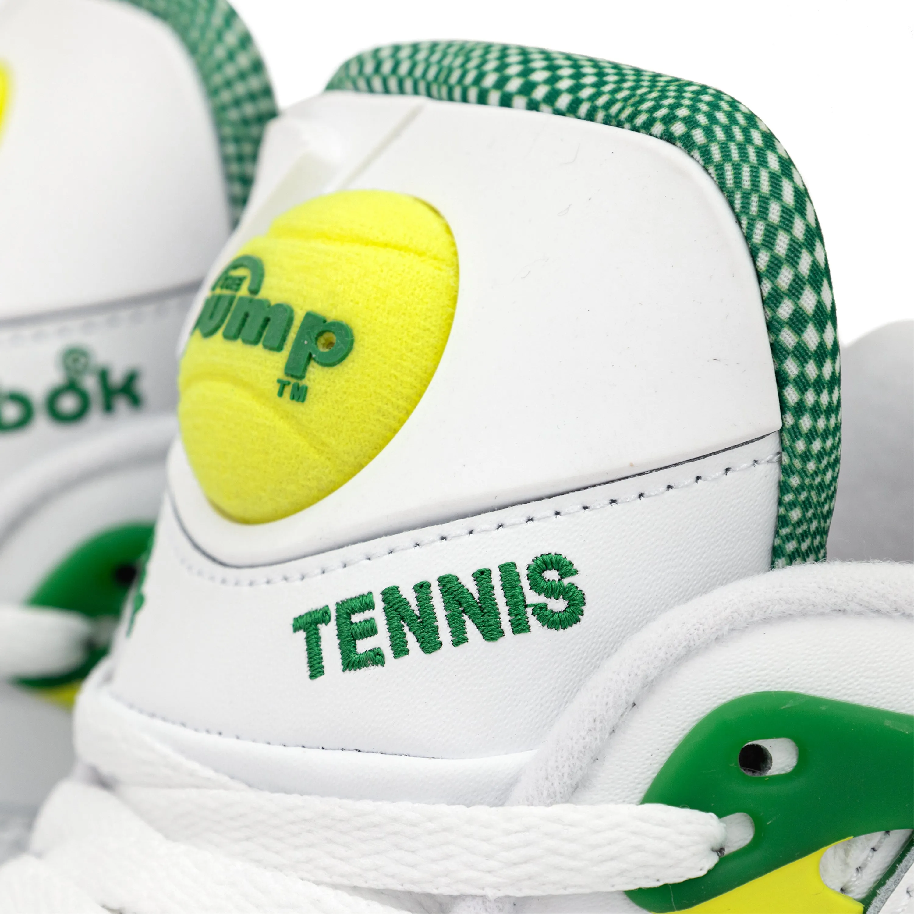 Reebok Court Victory Pump White/Glen Green/Acid Yellow