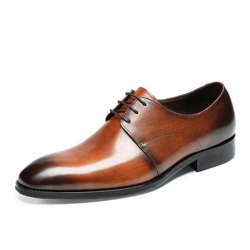 Refined Cow Leather Derby Shoes