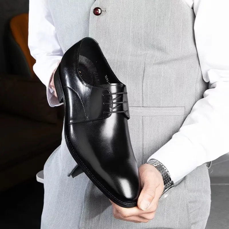 Refined Cow Leather Derby Shoes