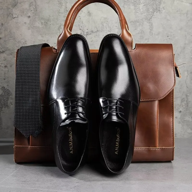 Refined Cow Leather Derby Shoes