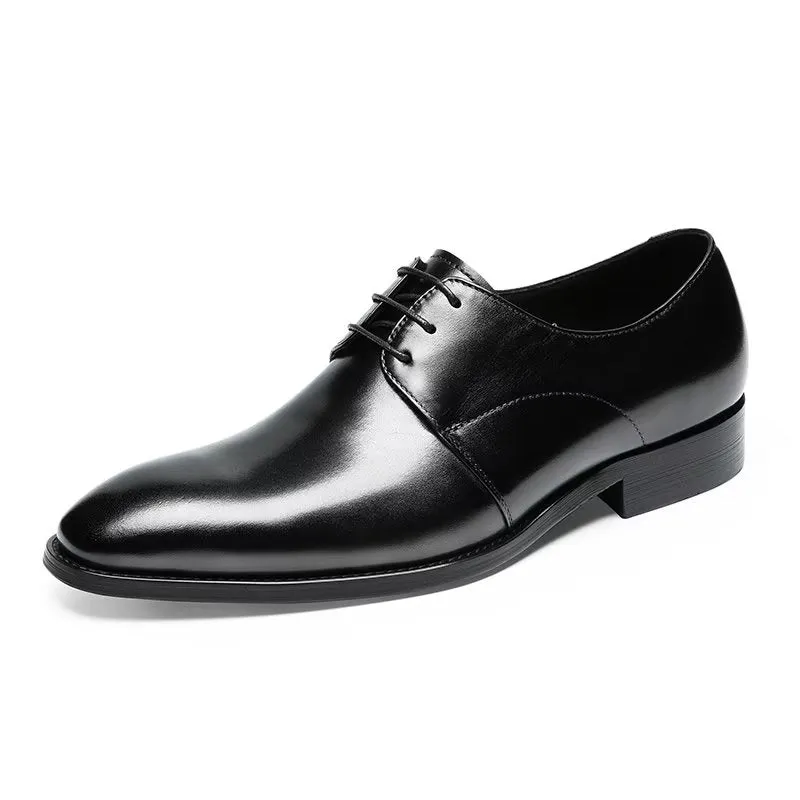 Refined Cow Leather Derby Shoes