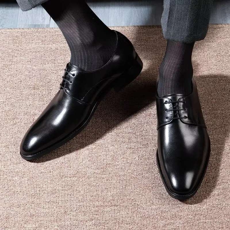 Refined Cow Leather Derby Shoes