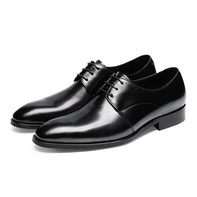 Refined Cow Leather Derby Shoes