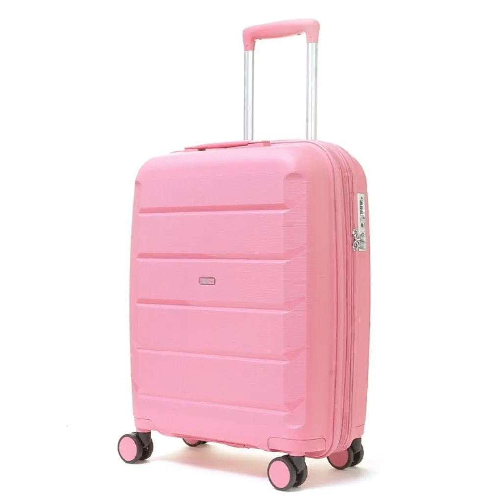 Rock Tulum 3 Piece Set Expander Hardsided Luggage - Bubble Gum Pink