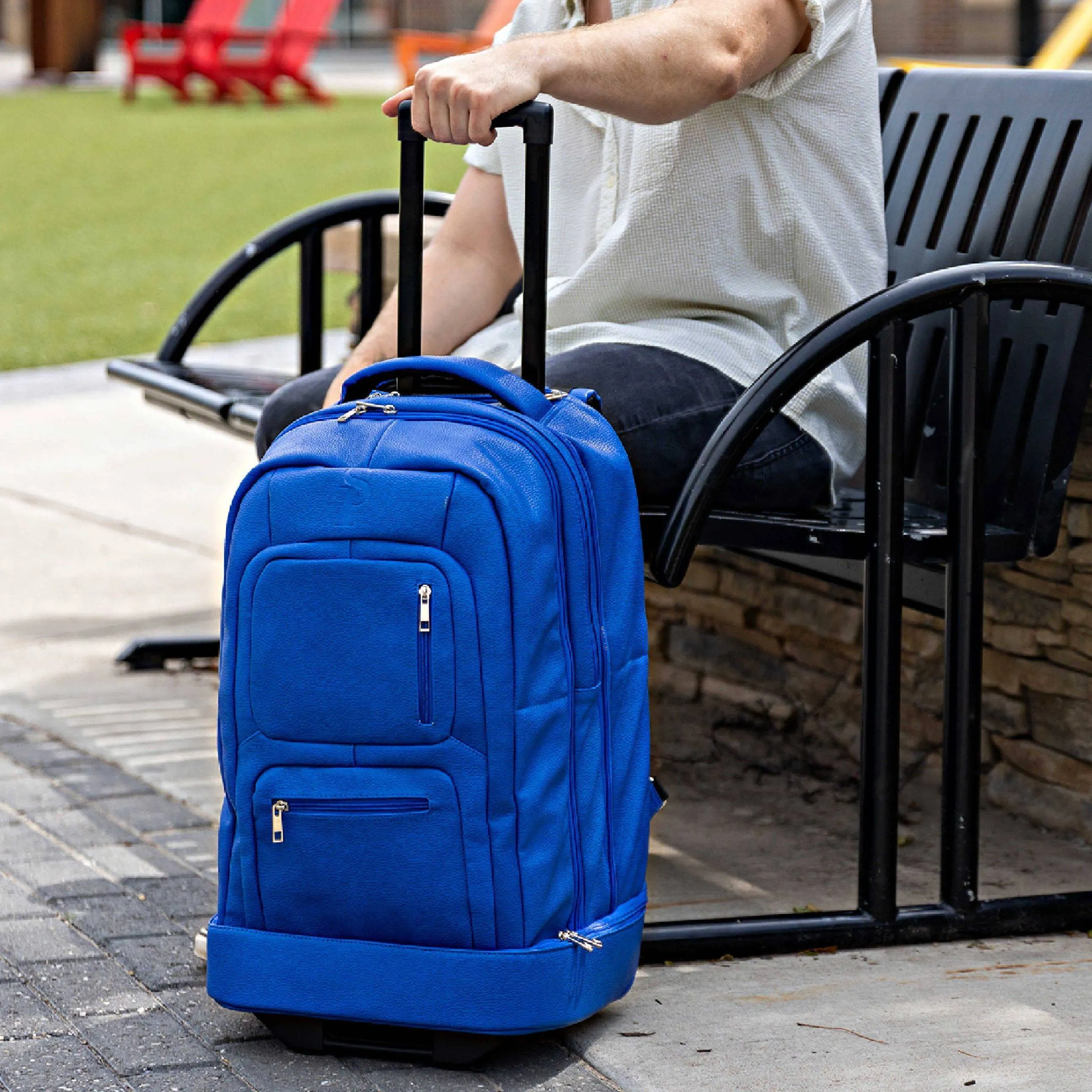 Royal Blue Tumbled Leather Roller Bag (Only 200 Made)