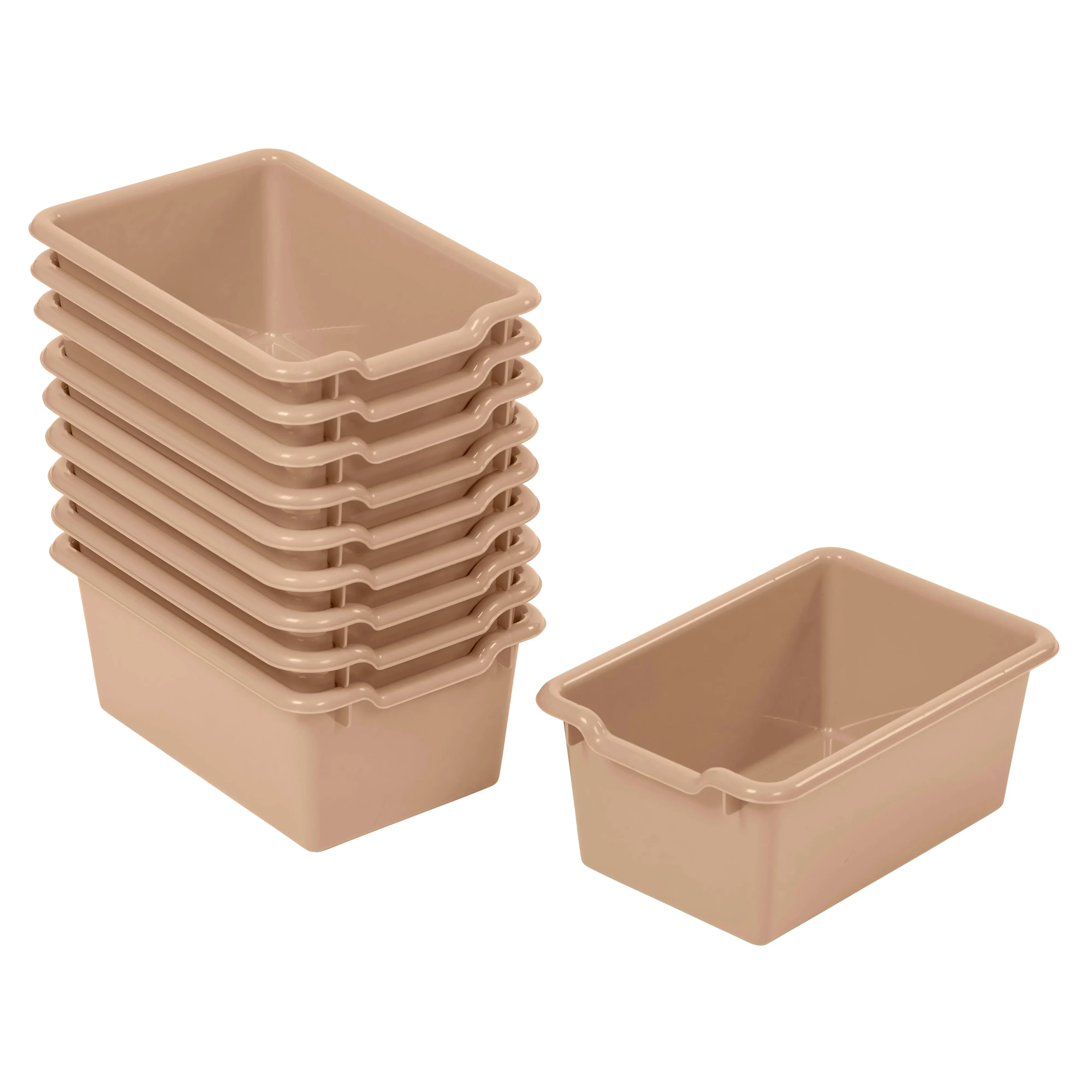 Scoop Front Storage Bins, Multipurpose Organization, 10-Pack