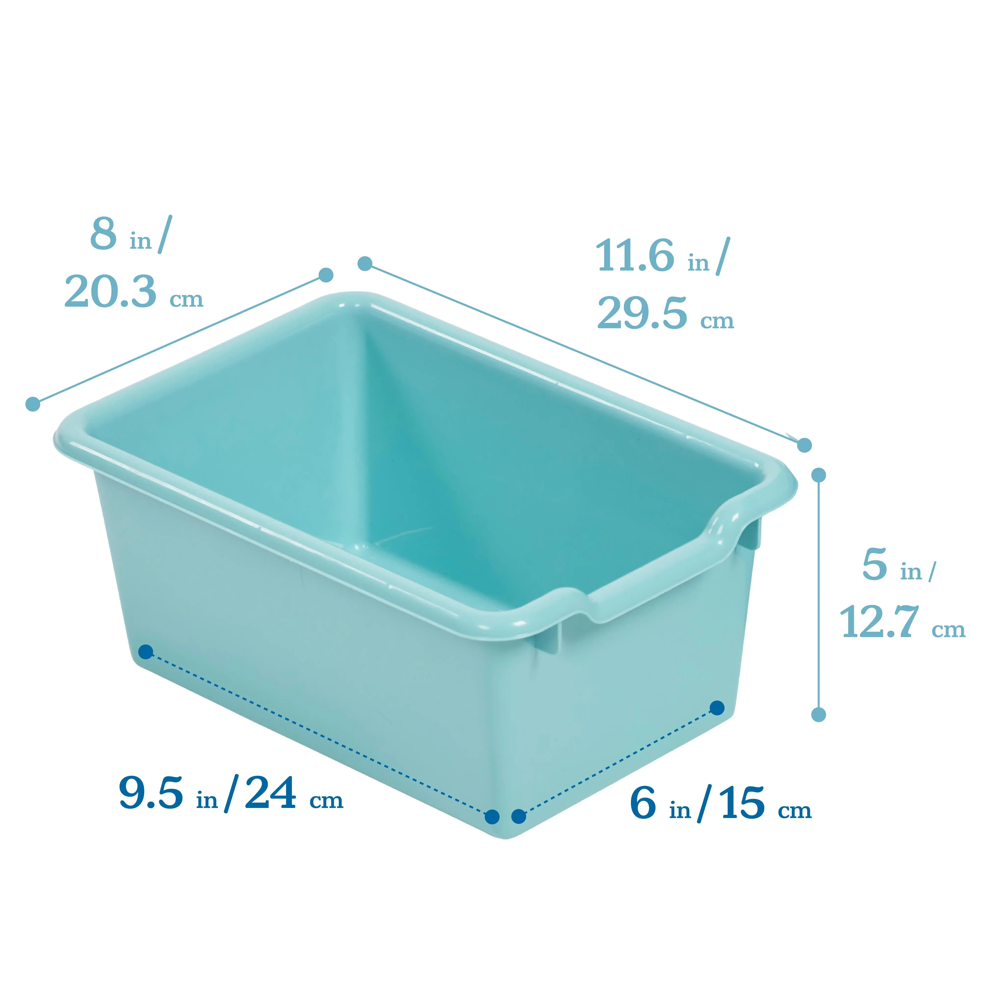 Scoop Front Storage Bins, Multipurpose Organization, 10-Pack