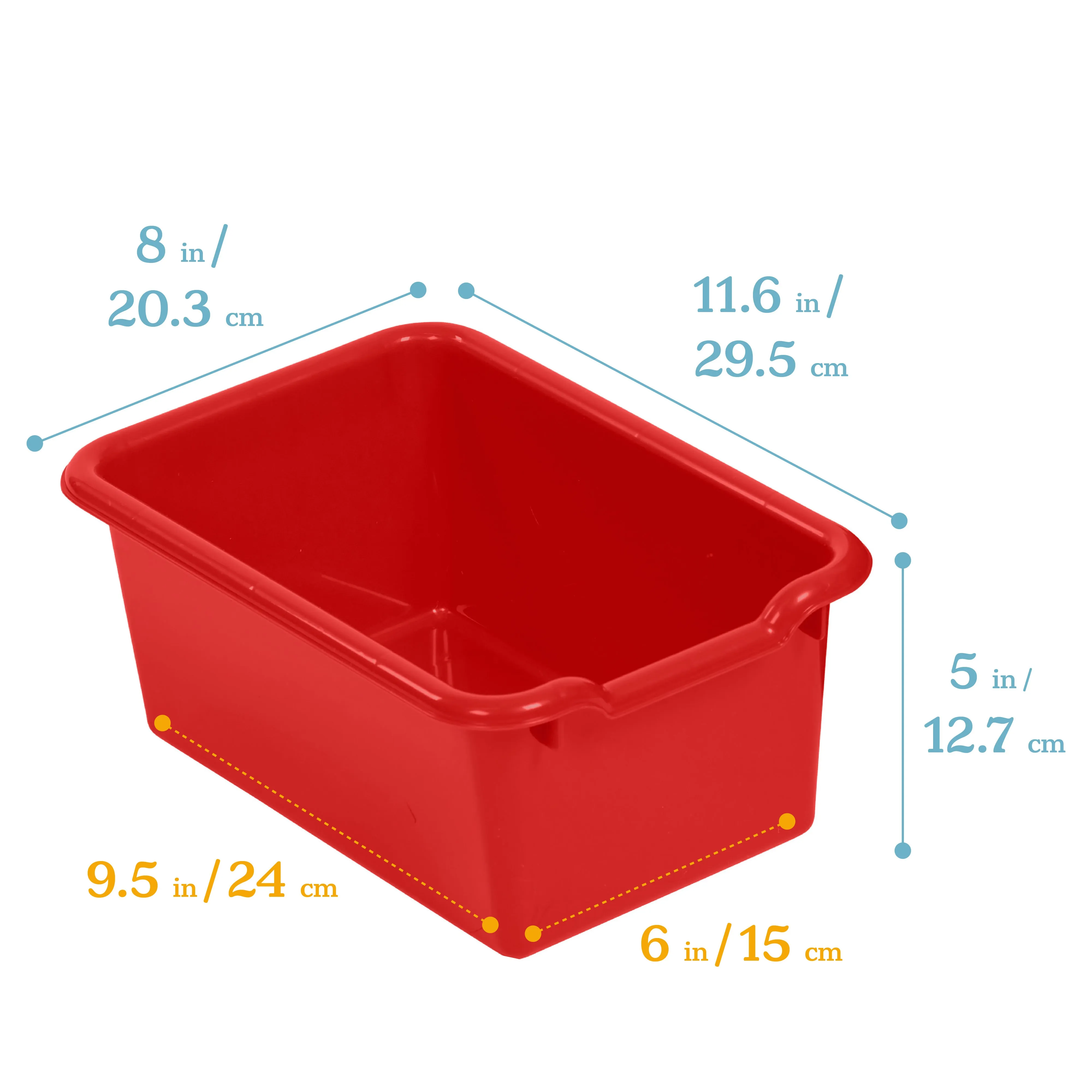 Scoop Front Storage Bins, Multipurpose Organization, 10-Pack