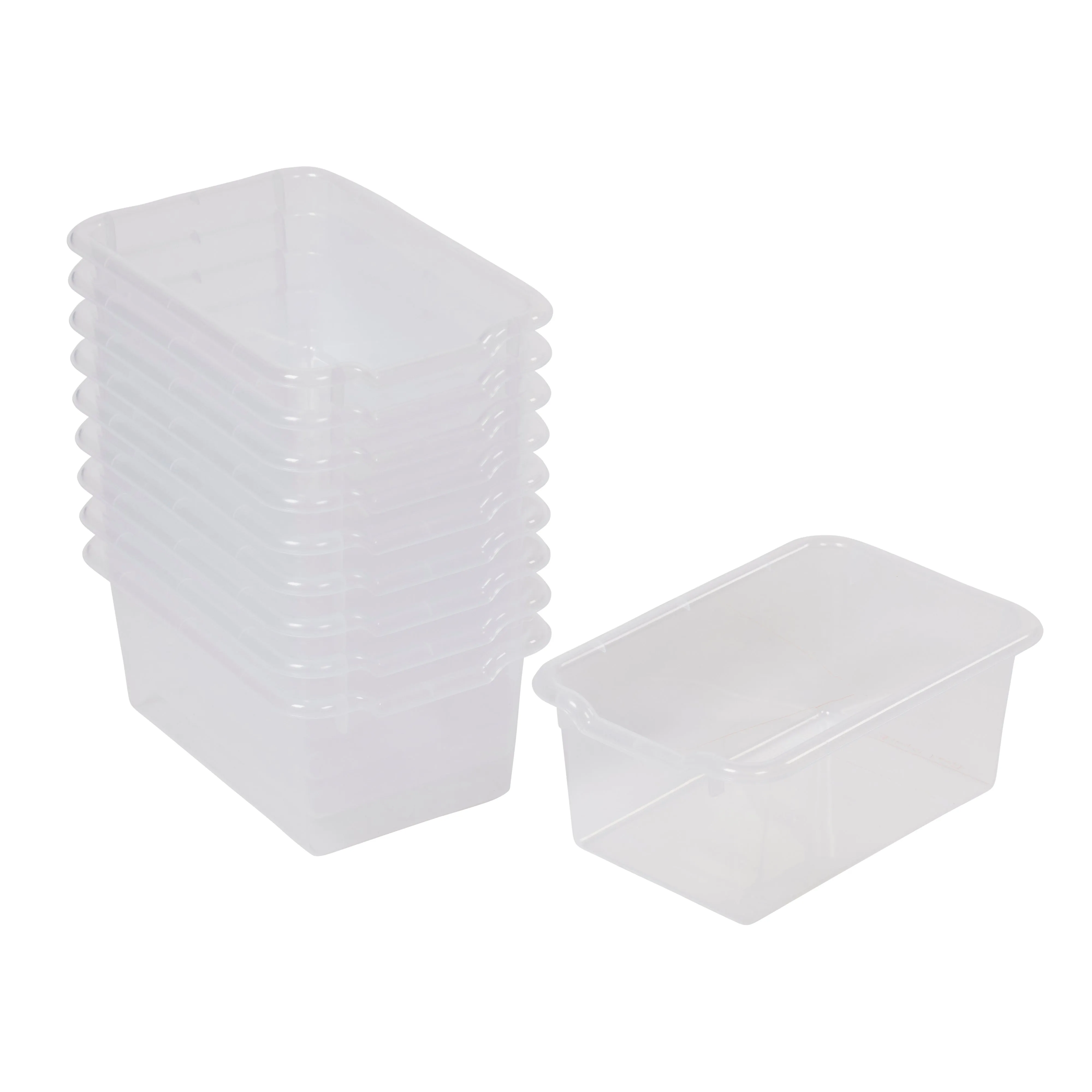 Scoop Front Storage Bins, Multipurpose Organization, 10-Pack