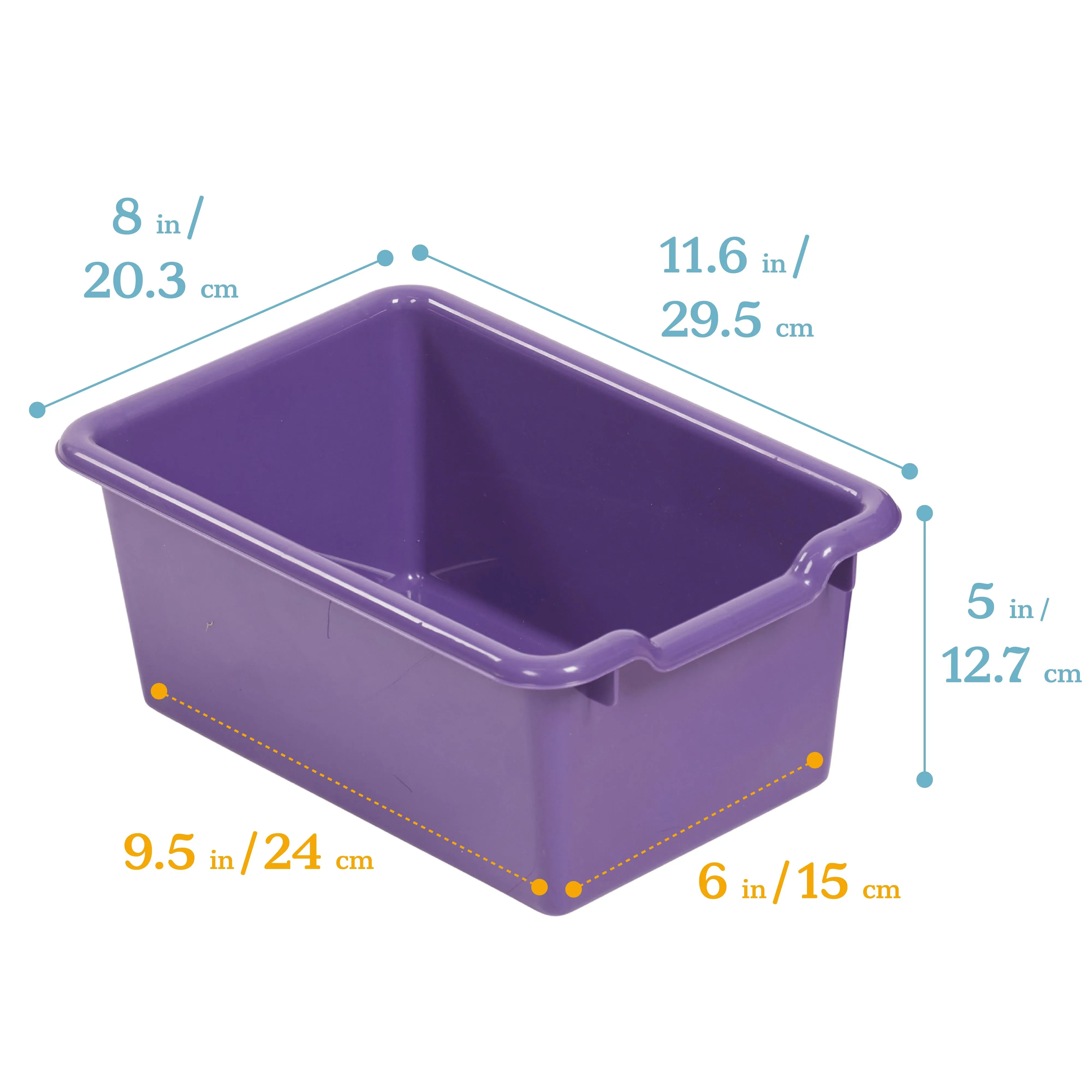 Scoop Front Storage Bins, Multipurpose Organization, 10-Pack