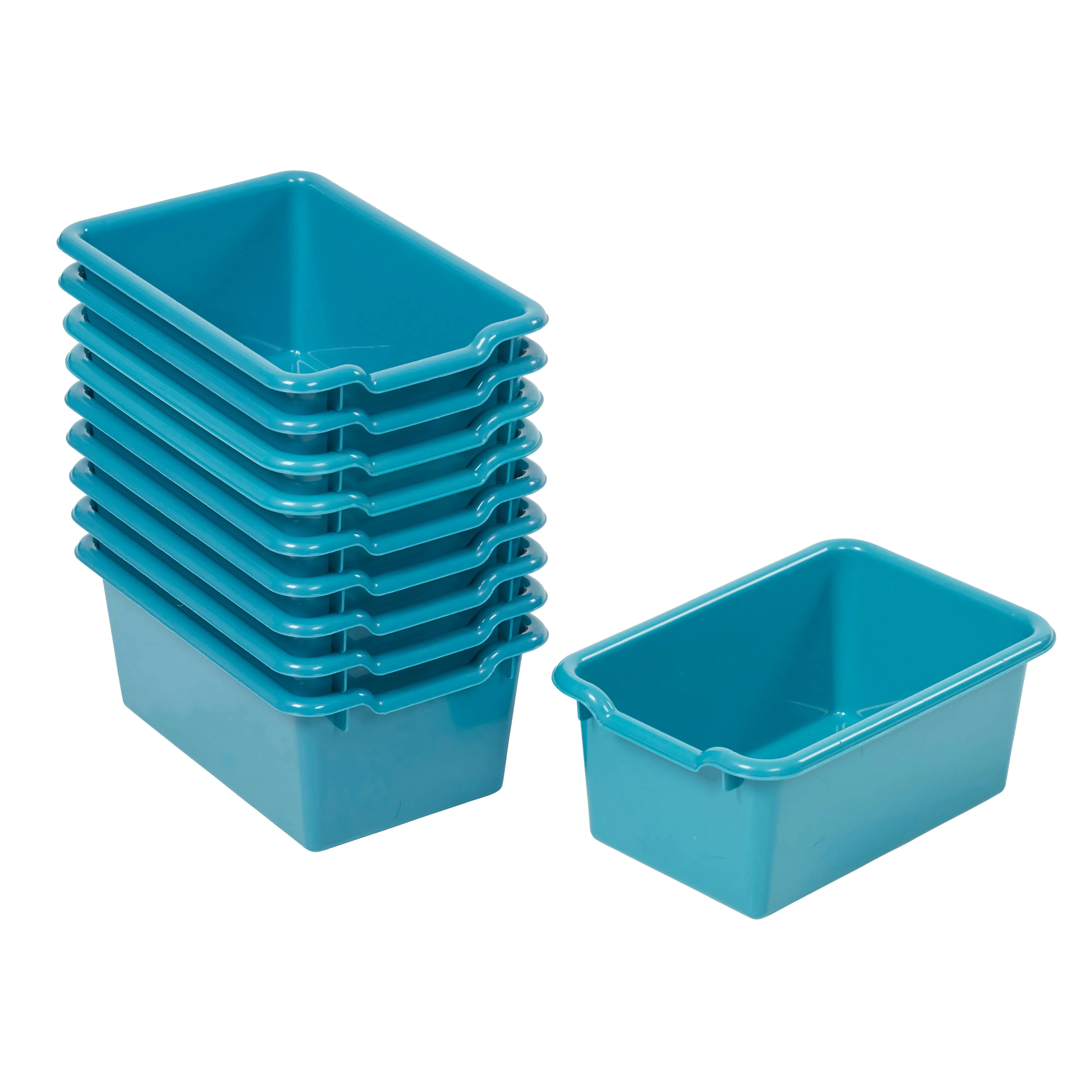 Scoop Front Storage Bins, Multipurpose Organization, 10-Pack