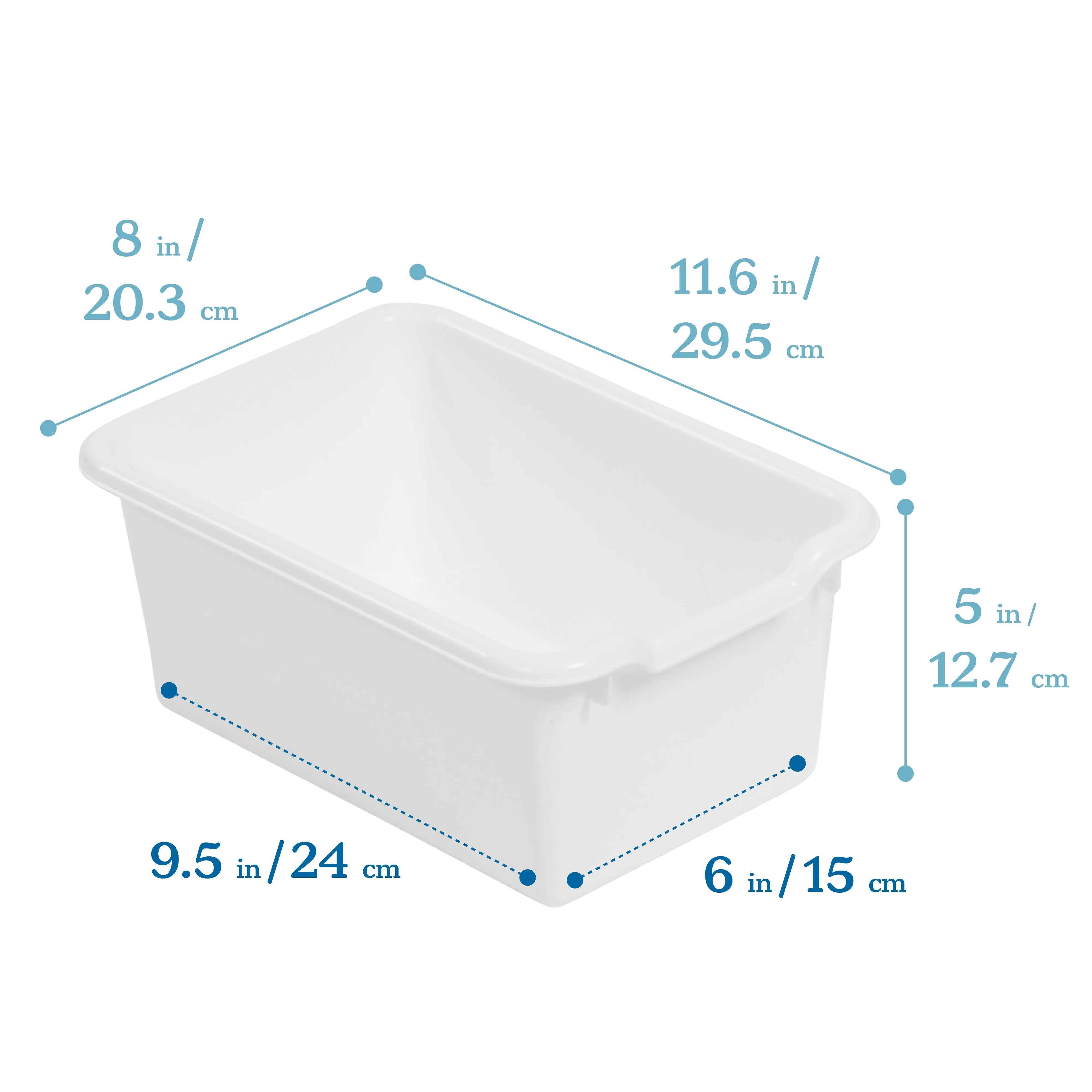 Scoop Front Storage Bins, Multipurpose Organization, 10-Pack