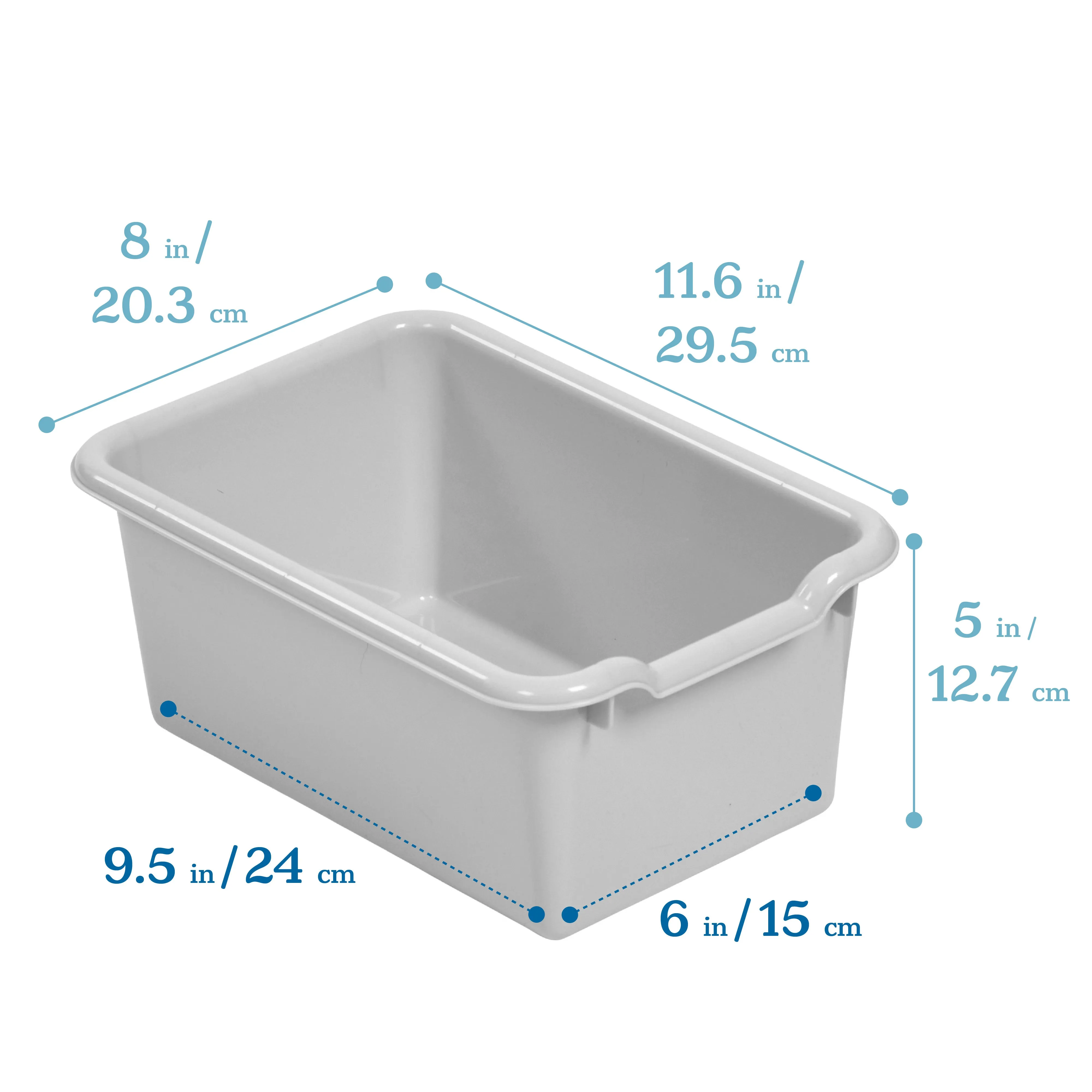 Scoop Front Storage Bins, Multipurpose Organization, 10-Pack