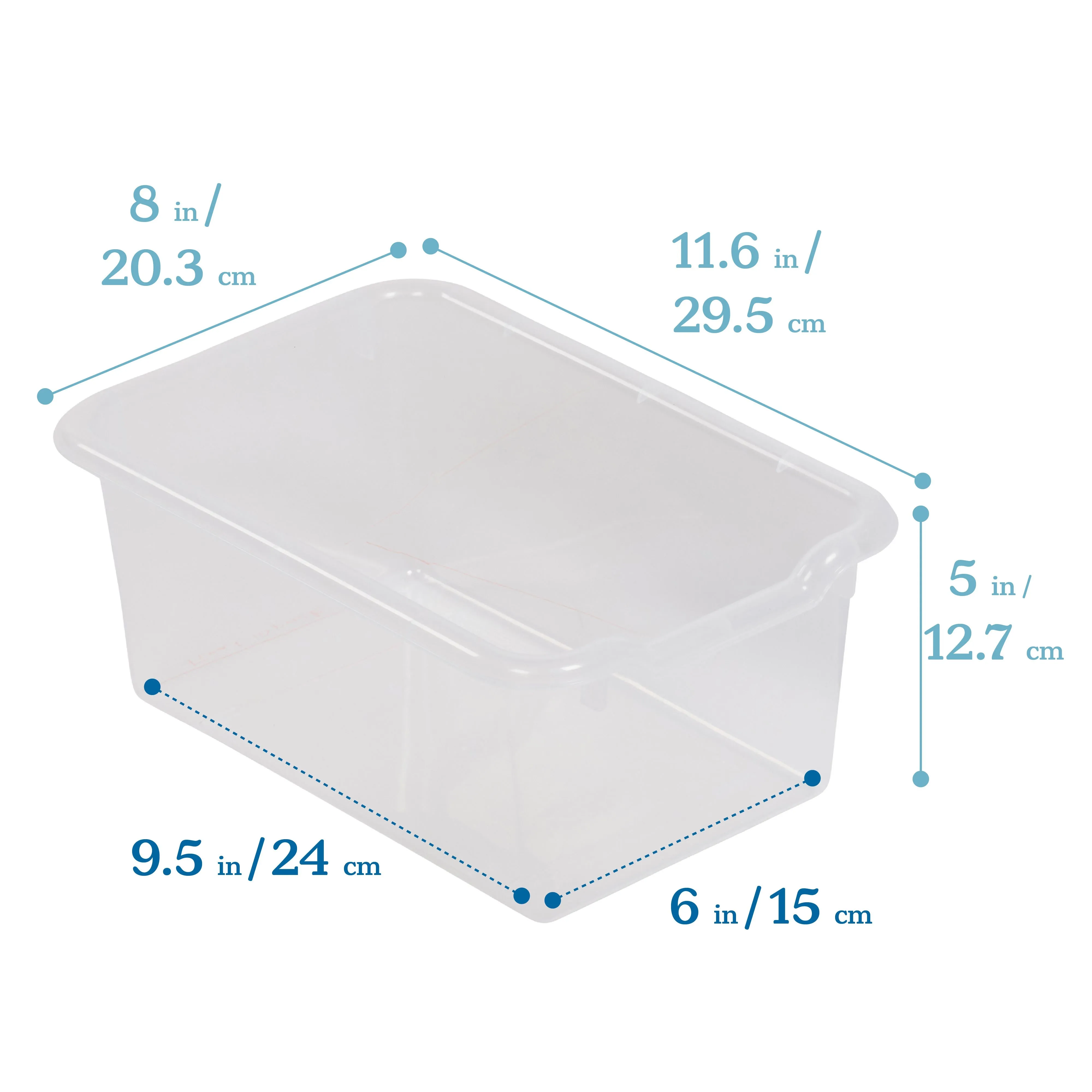 Scoop Front Storage Bins, Multipurpose Organization, 10-Pack