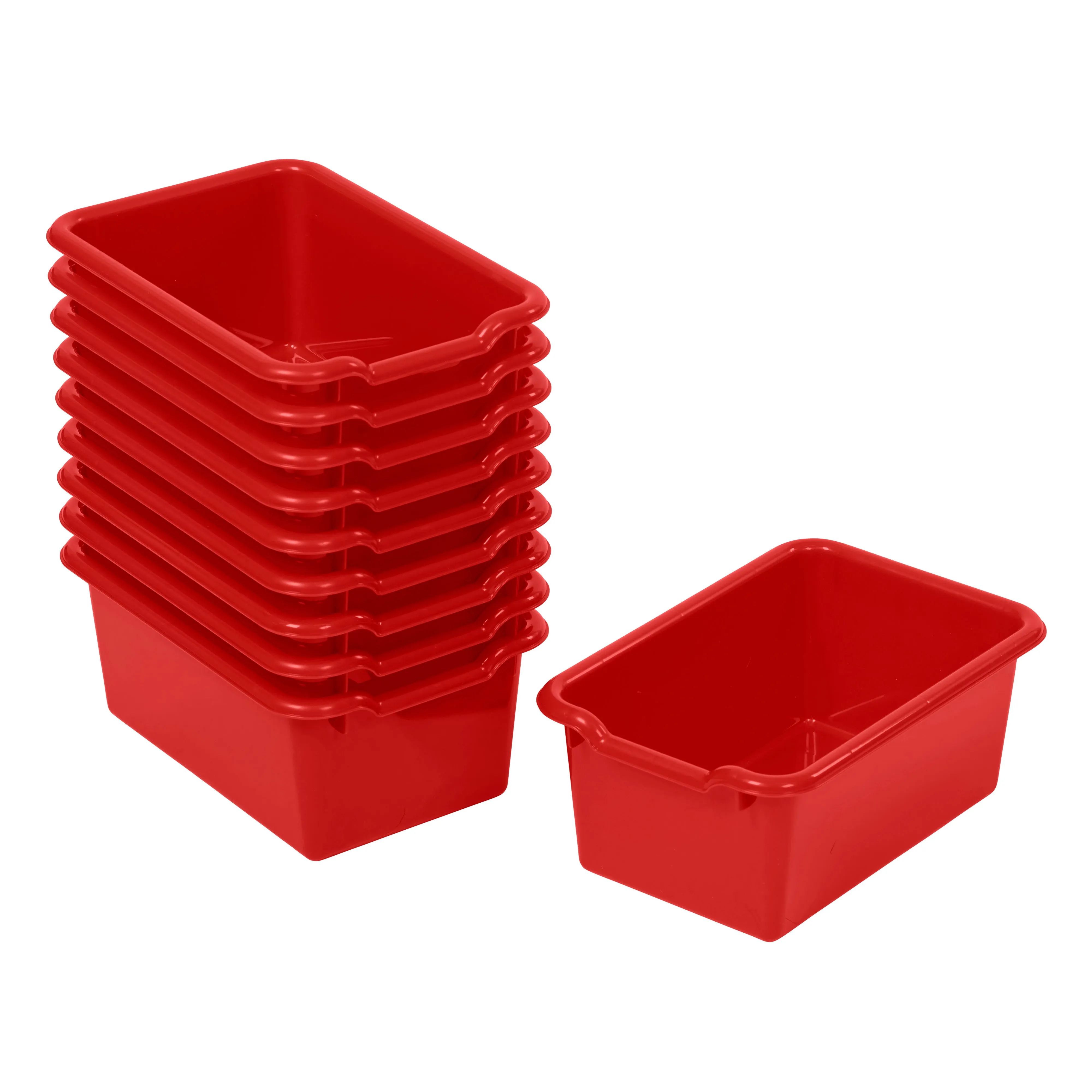 Scoop Front Storage Bins, Multipurpose Organization, 10-Pack