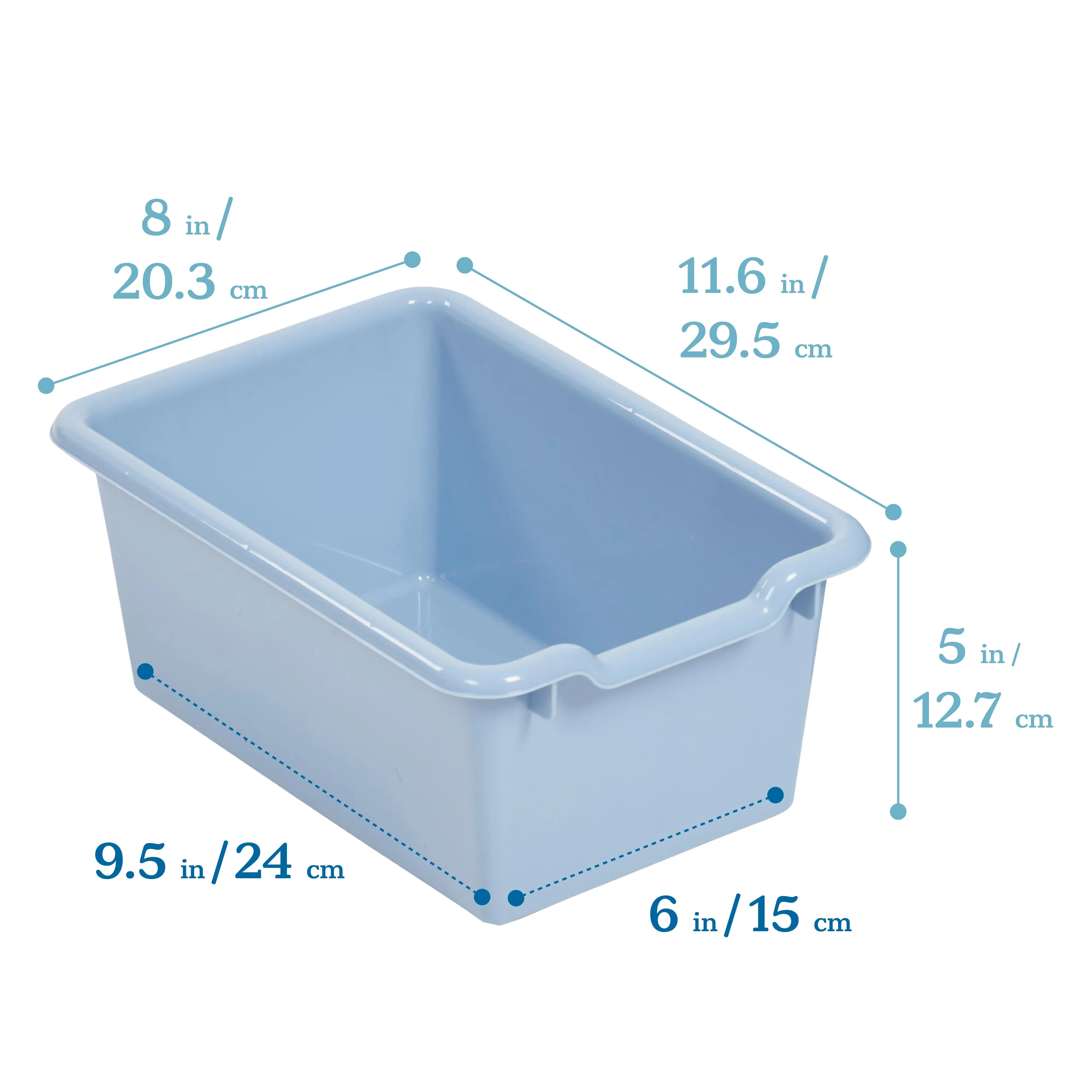 Scoop Front Storage Bins, Multipurpose Organization, 10-Pack