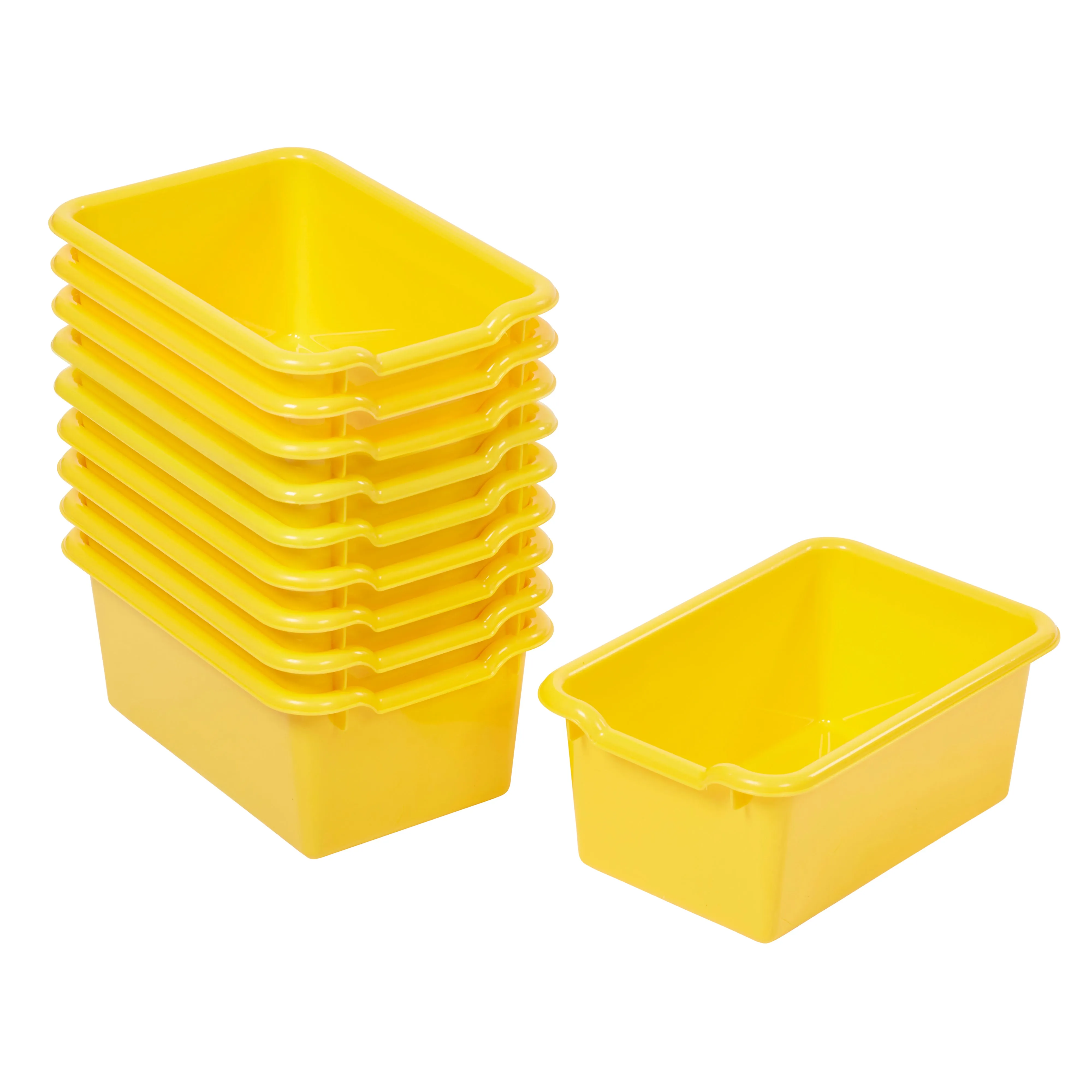 Scoop Front Storage Bins, Multipurpose Organization, 10-Pack