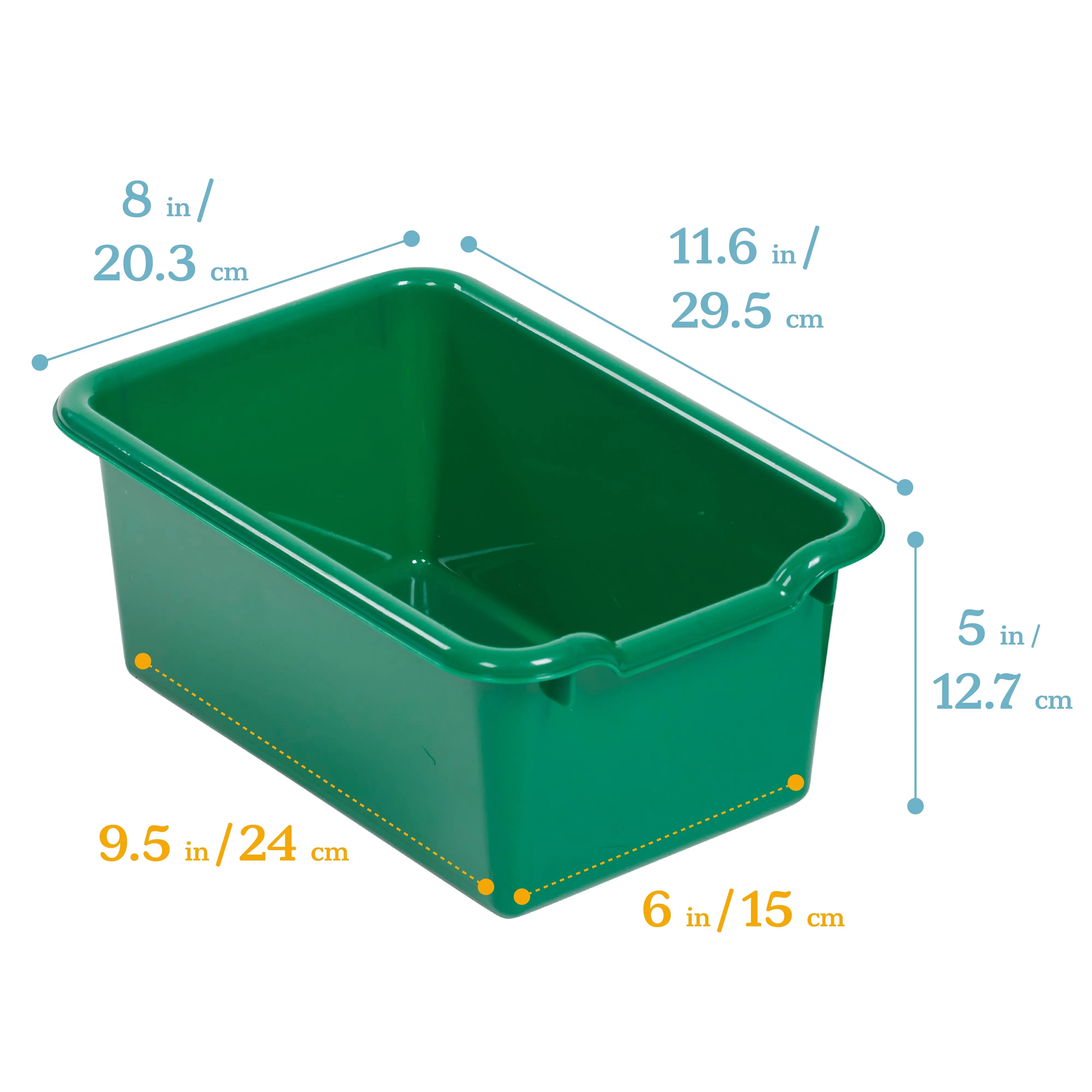 Scoop Front Storage Bins, Multipurpose Organization, 10-Pack