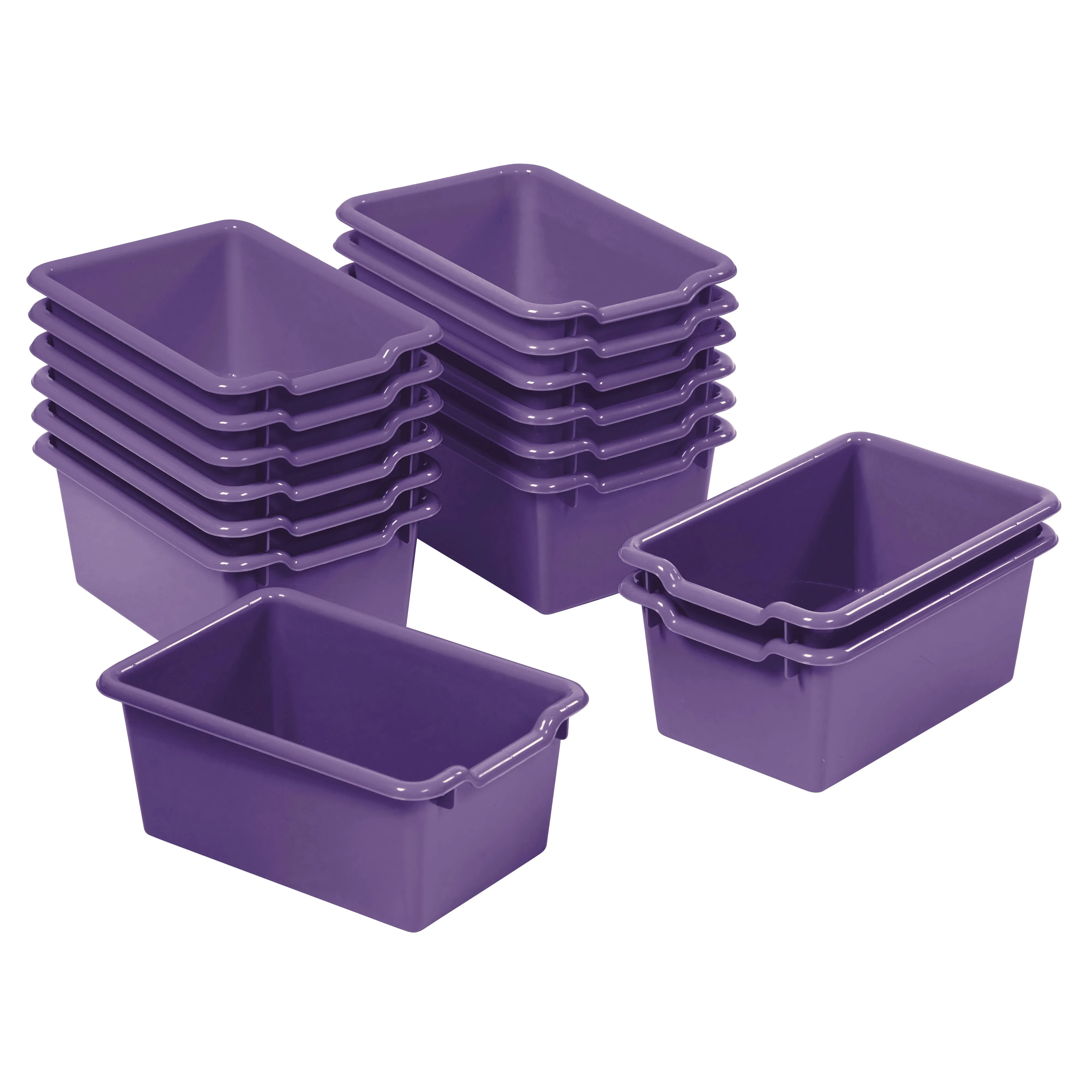 Scoop Front Storage Bins, Multipurpose Organization, 15-Pack