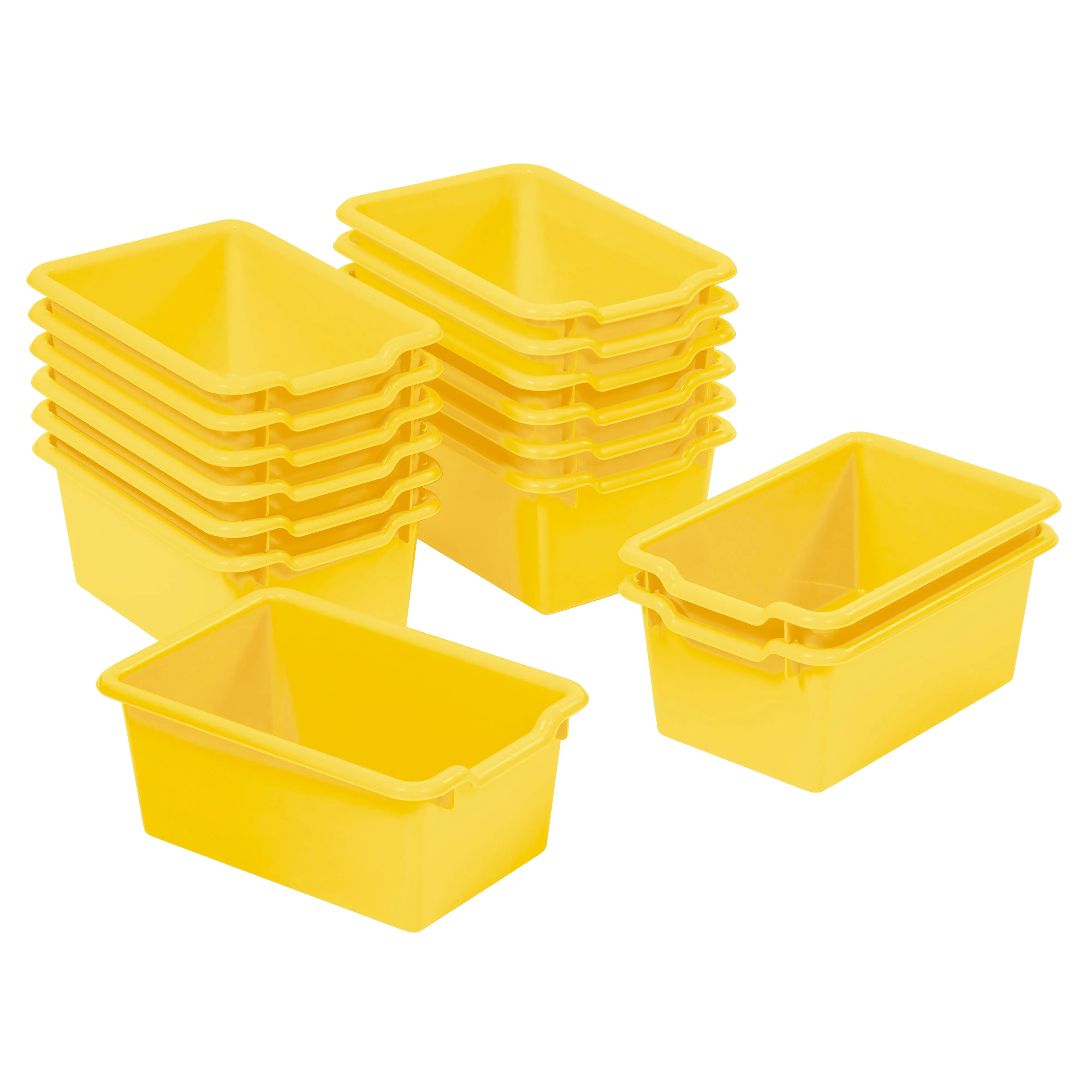 Scoop Front Storage Bins, Multipurpose Organization, 15-Pack