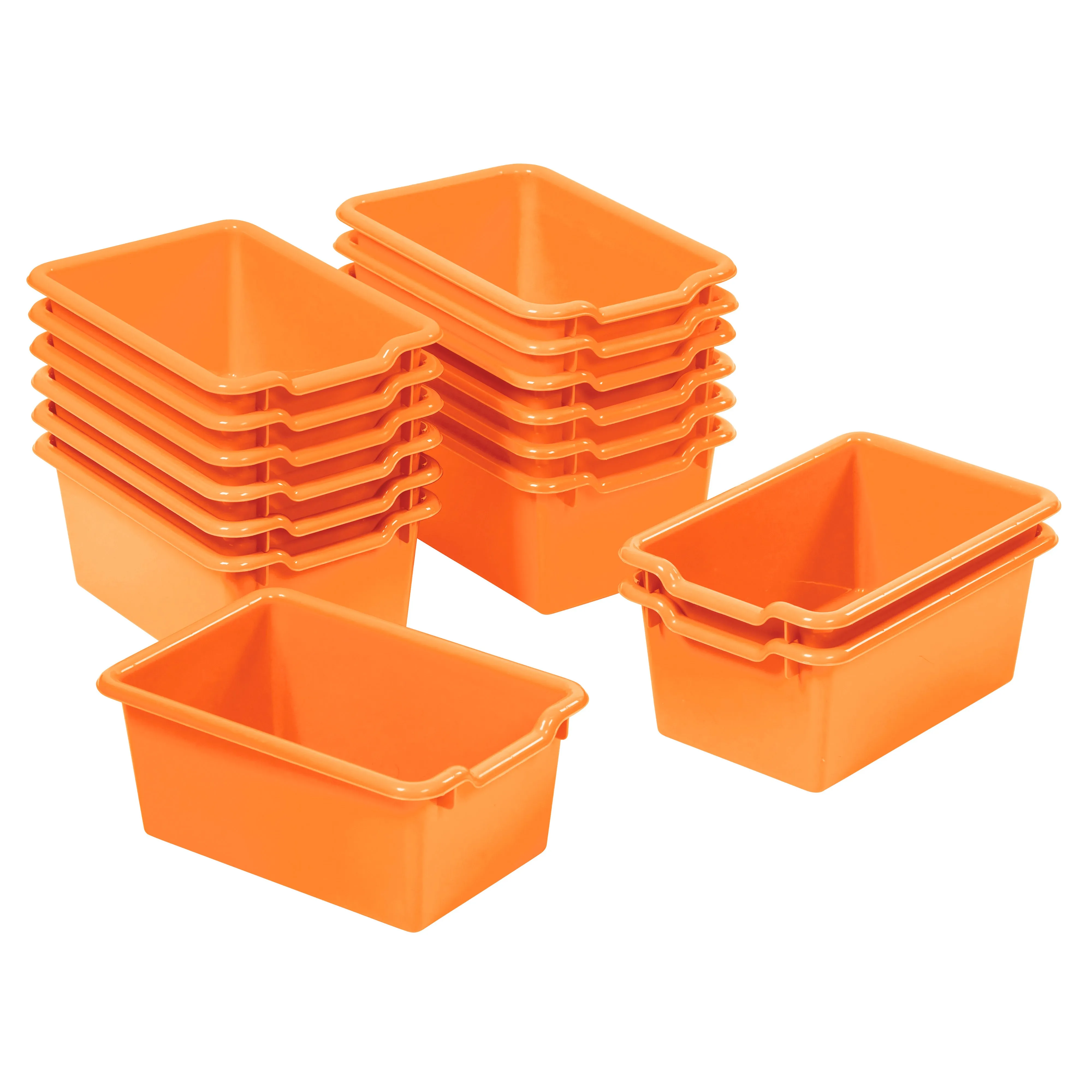 Scoop Front Storage Bins, Multipurpose Organization, 15-Pack