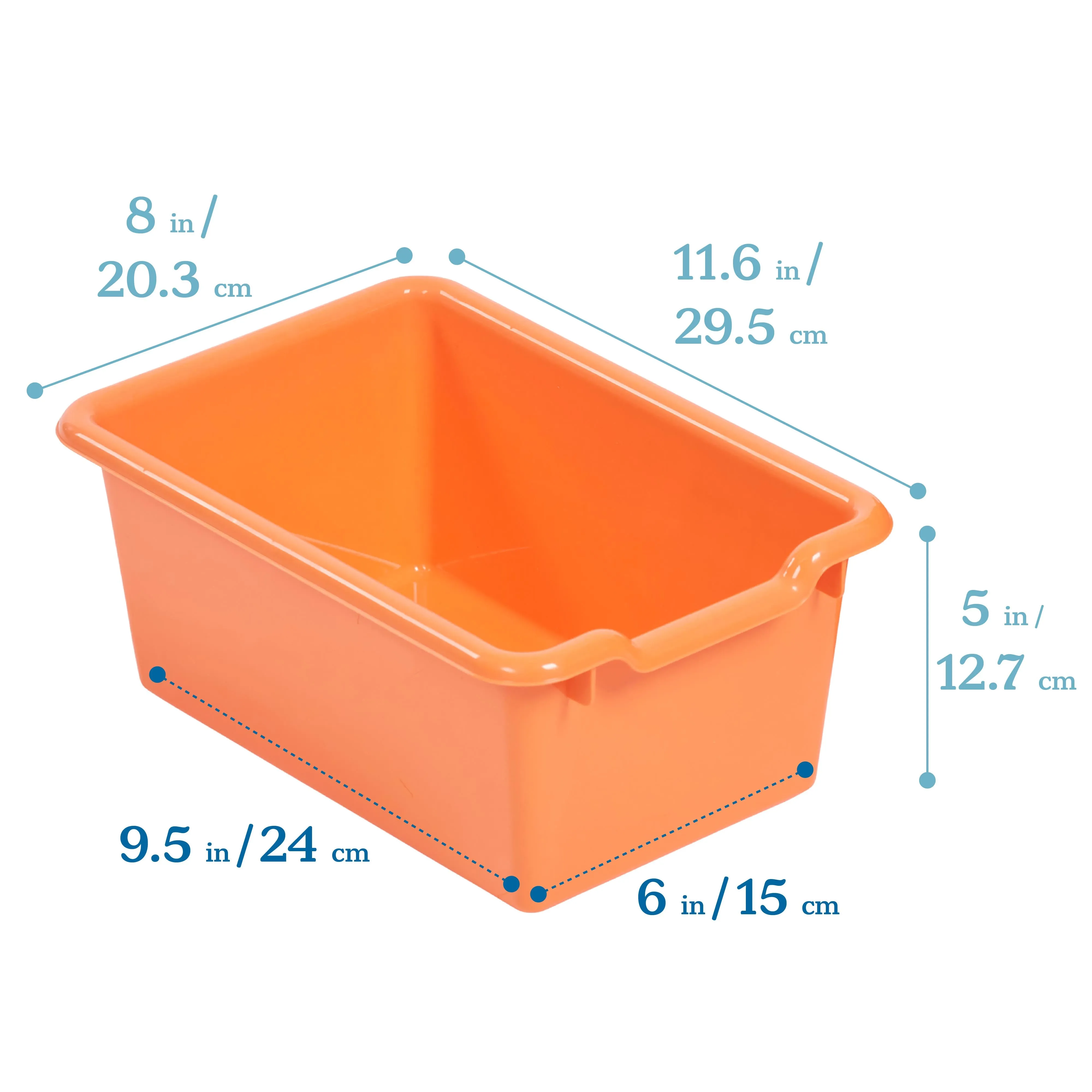 Scoop Front Storage Bins, Multipurpose Organization, 20-Pack