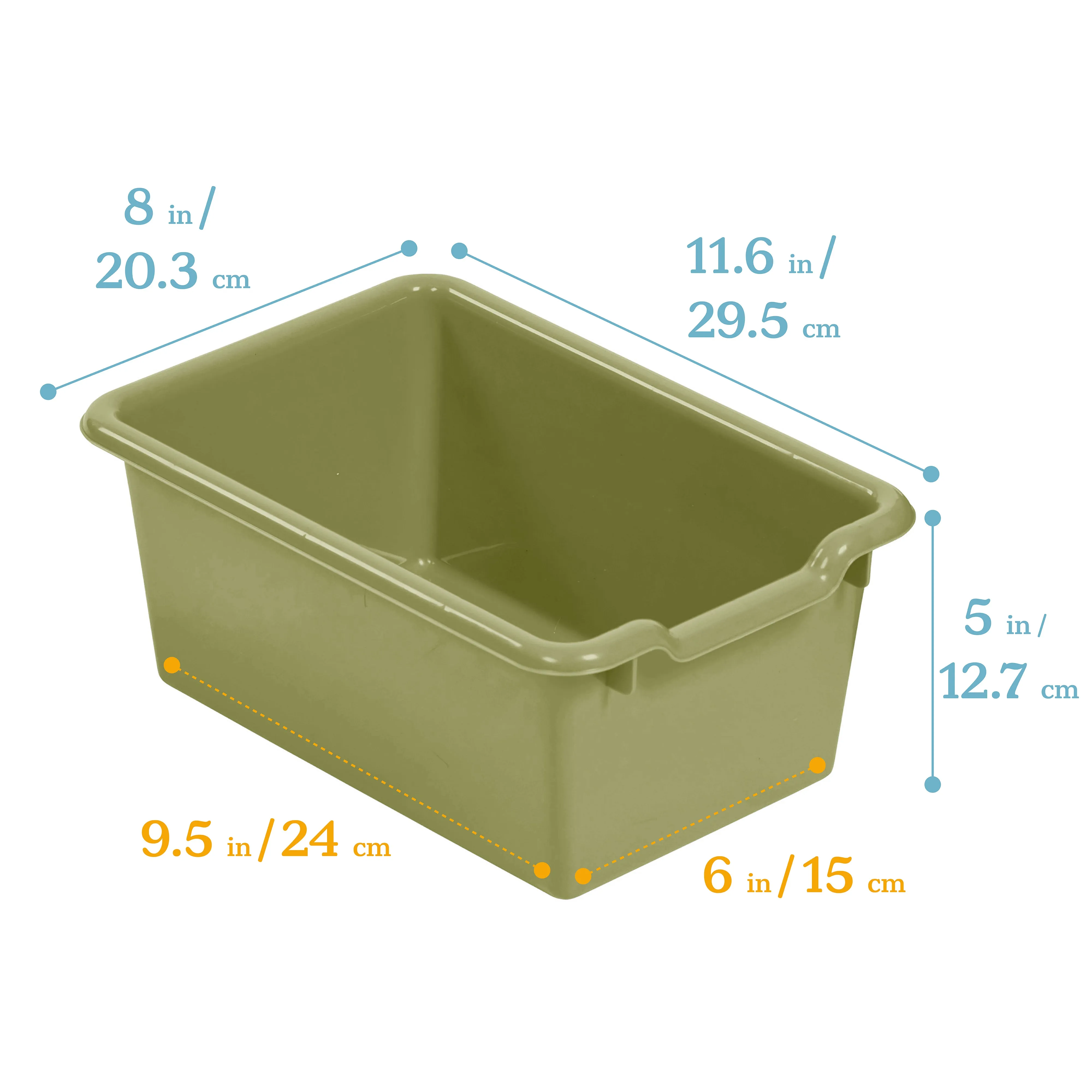 Scoop Front Storage Bins, Multipurpose Organization, 20-Pack