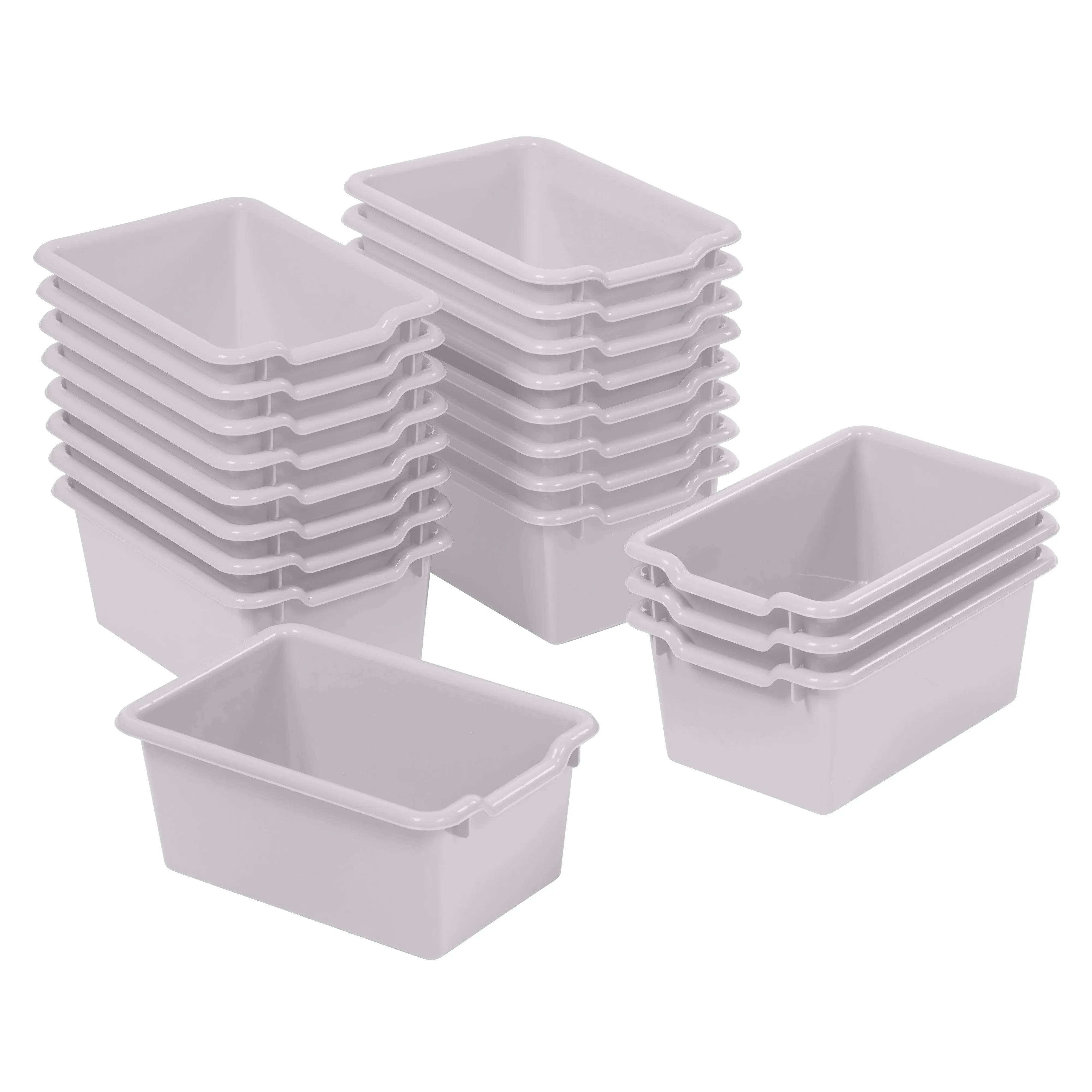 Scoop Front Storage Bins, Multipurpose Organization, 20-Pack