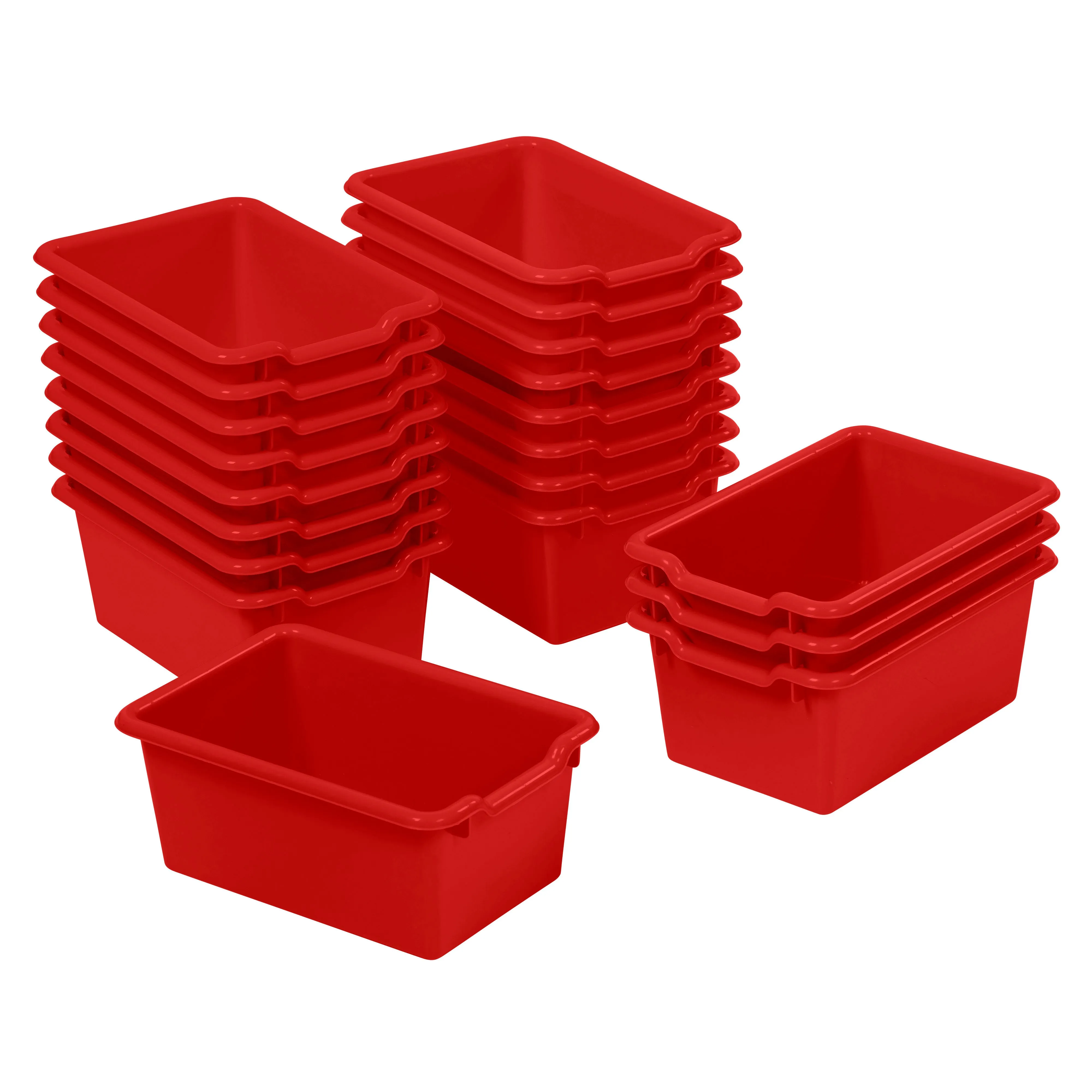 Scoop Front Storage Bins, Multipurpose Organization, 20-Pack