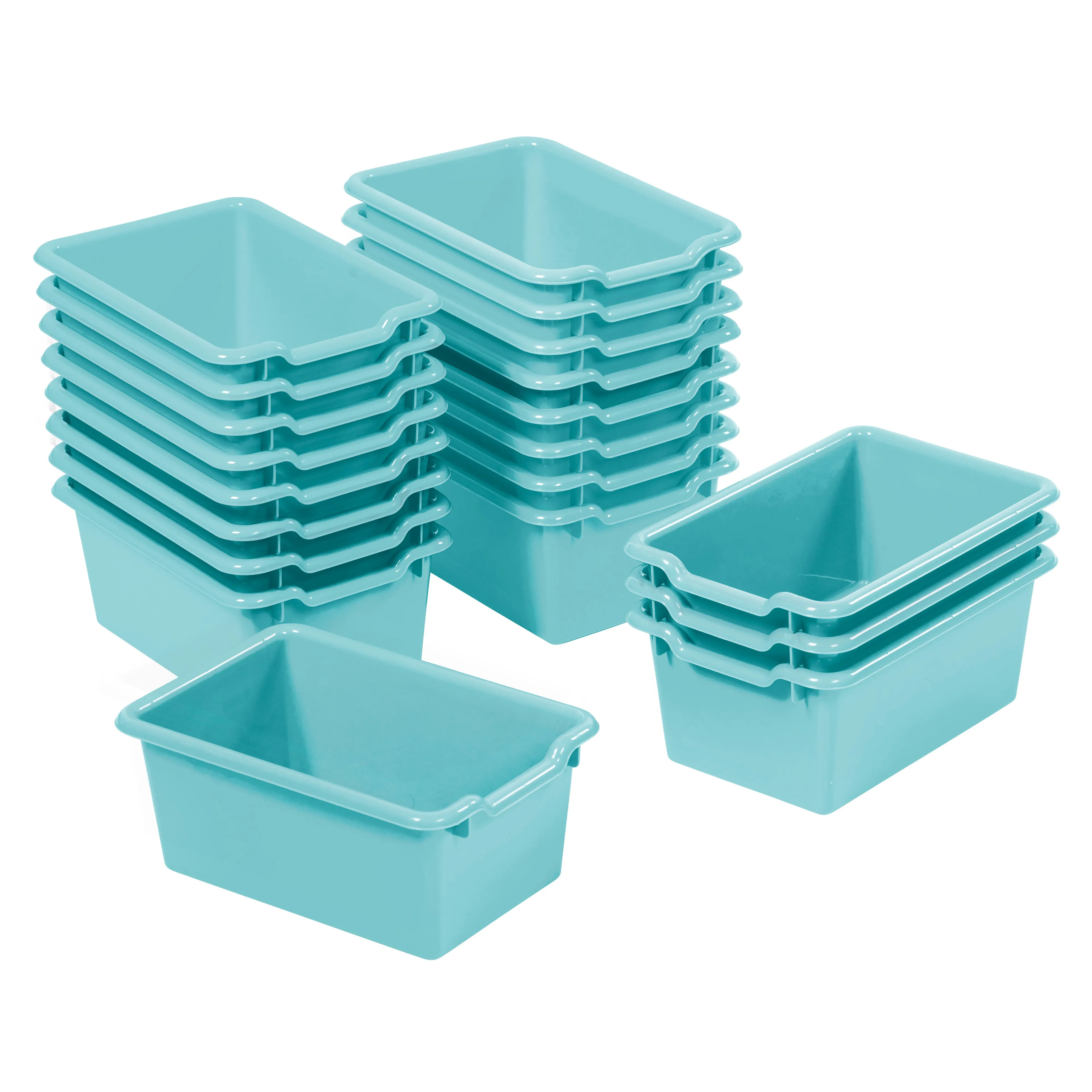 Scoop Front Storage Bins, Multipurpose Organization, 20-Pack