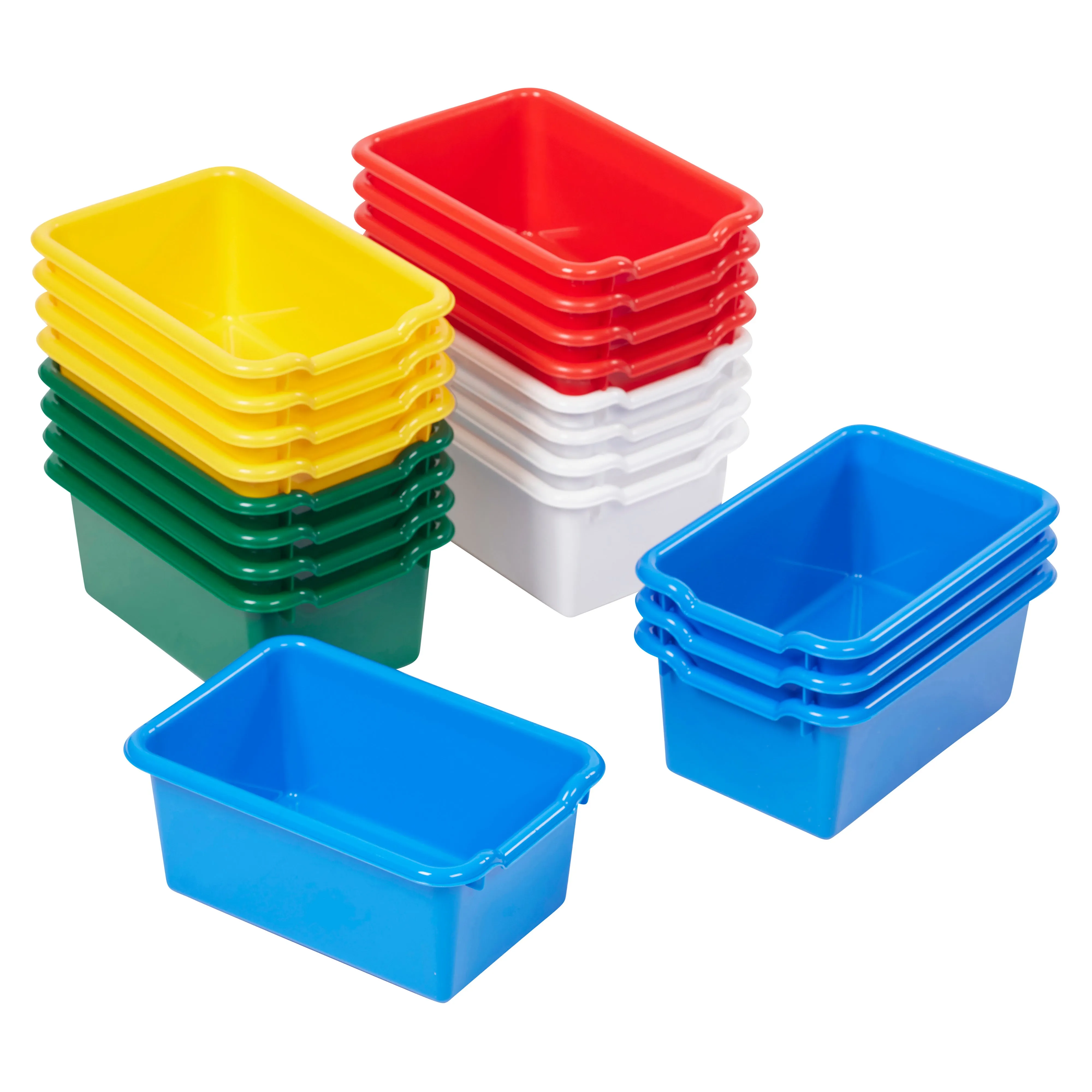 Scoop Front Storage Bins, Multipurpose Organization, 20-Pack